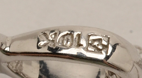 10K White Gold Diamond and Synthetic Sapphire Demi-Parure Set