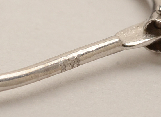 10K White Gold Diamond Heart Shape Pendant Necklace and 10K Hoops