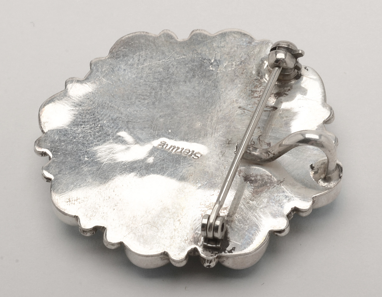 Southwestern Sterling Silver Turquoise Brooch/Pendant