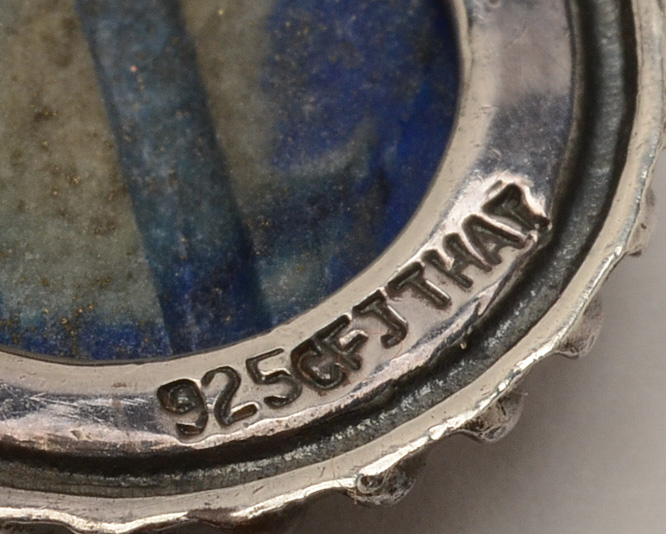 Sterling Silver Lapis Lazuli Drop Pendant Necklace