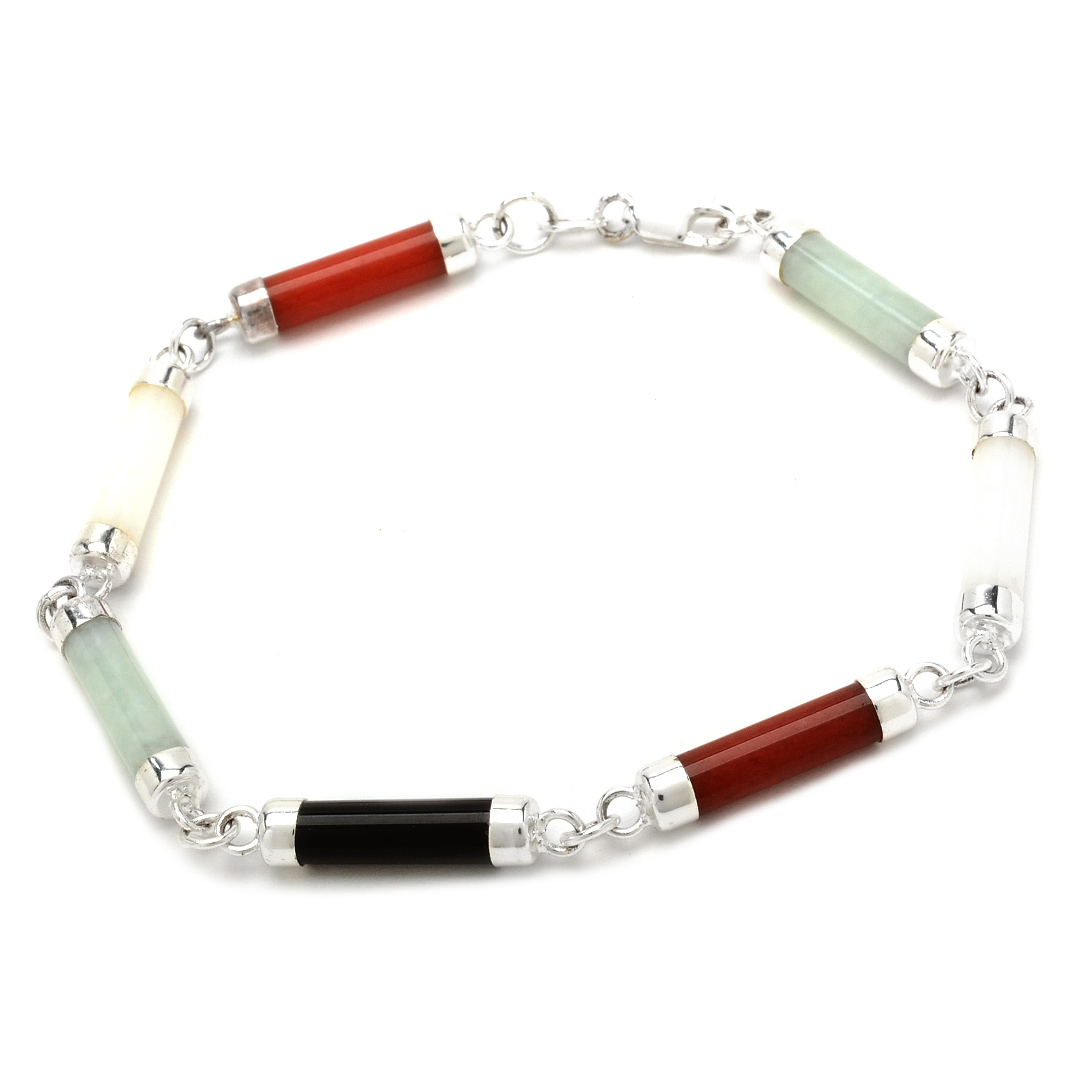 Sterling Silver Jadeite Bracelet