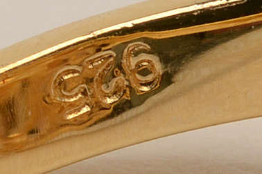 Two Sterling Silver Vermeil Rings with Semi-Precious Gemstones