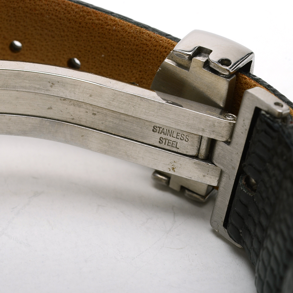 Men's 18K Yellow Gold Rolex Geneve Cellini Watch with Lizard Band