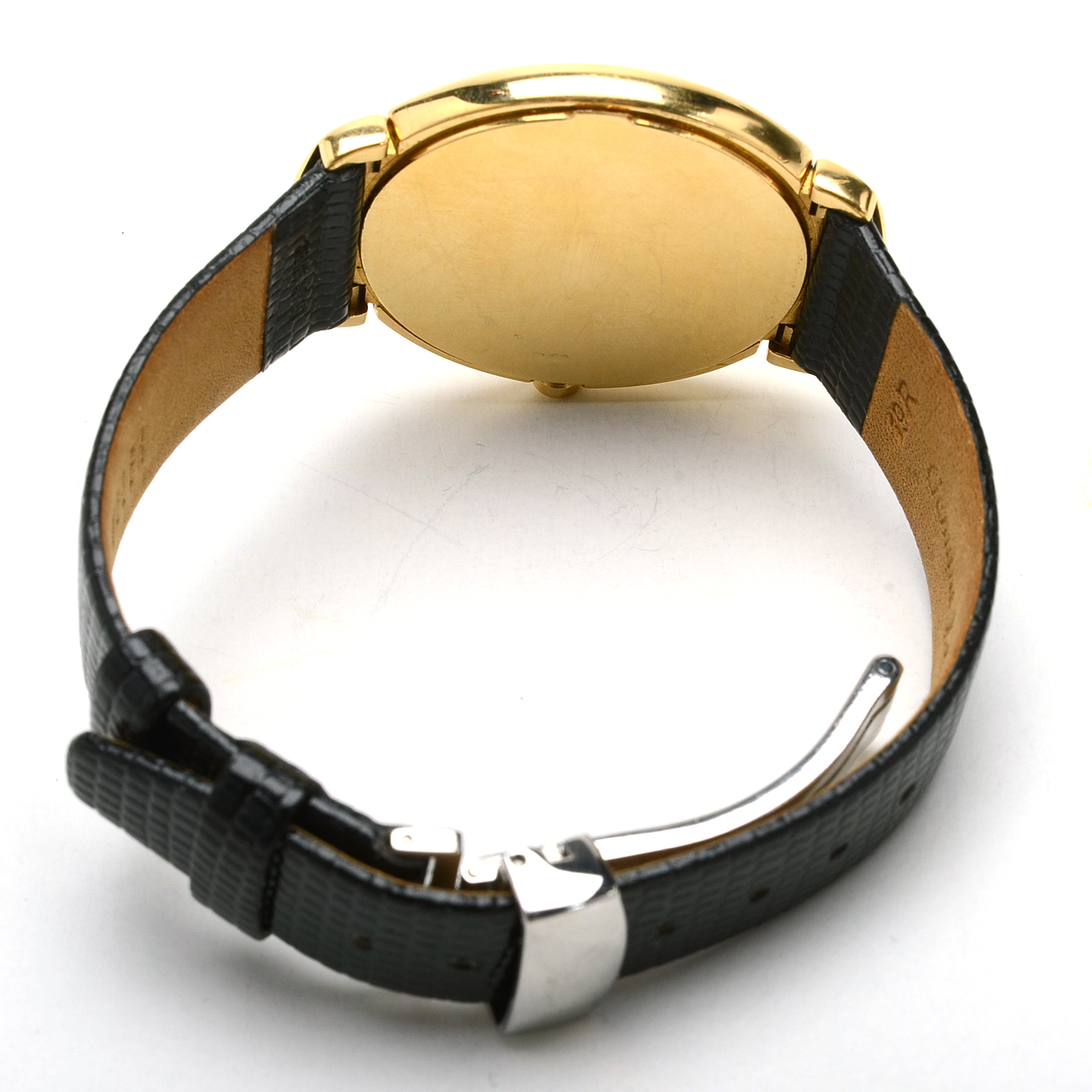 Men's 18K Yellow Gold Rolex Geneve Cellini Watch with Lizard Band