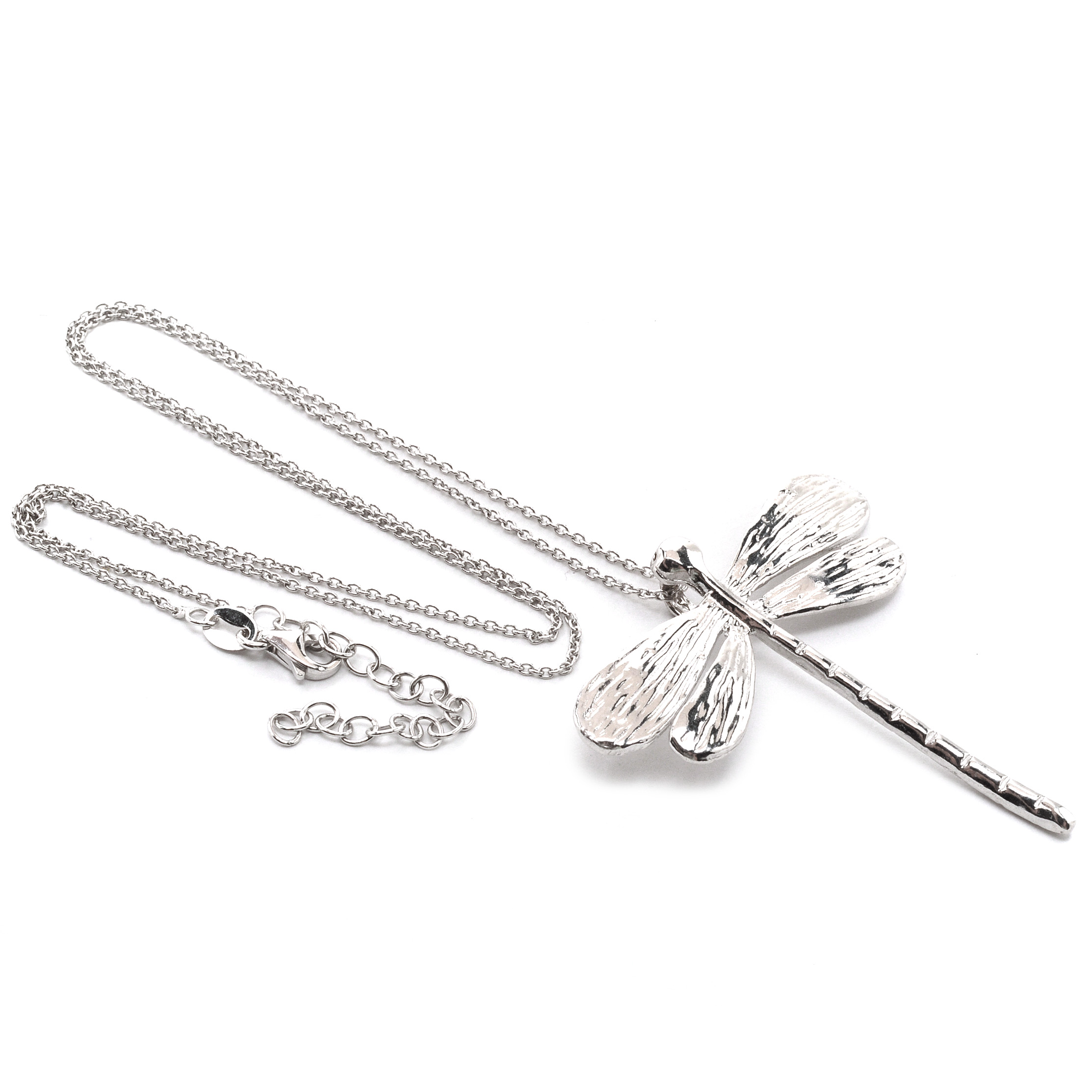 Sterling Silver Dragonfly Pendant Necklace
