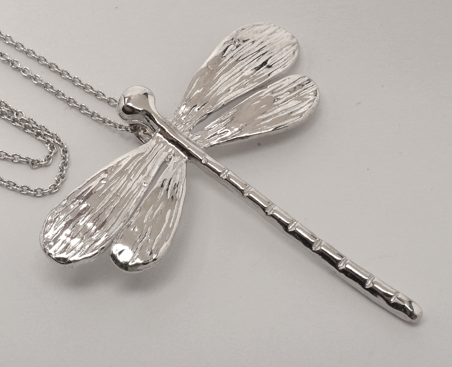 Sterling Silver Dragonfly Pendant Necklace