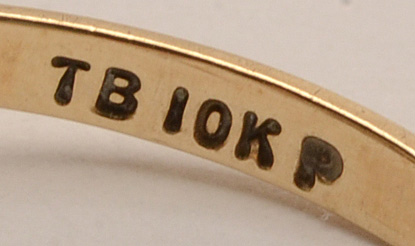 10K Yellow Gold Diamond Knot Ring and 10K Gold Hoop Earrings