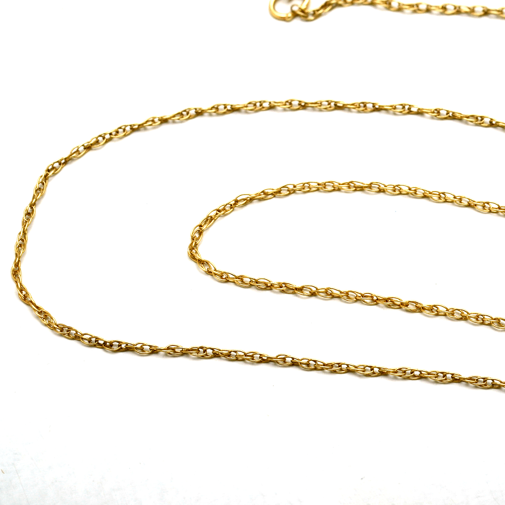 10K Yellow Gold Blue Sapphire and Diamond Pendant Necklace