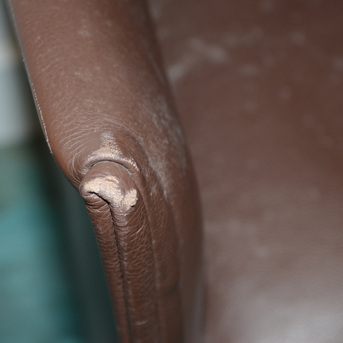 Modernist Style Brown Leather Armchair by Cassina