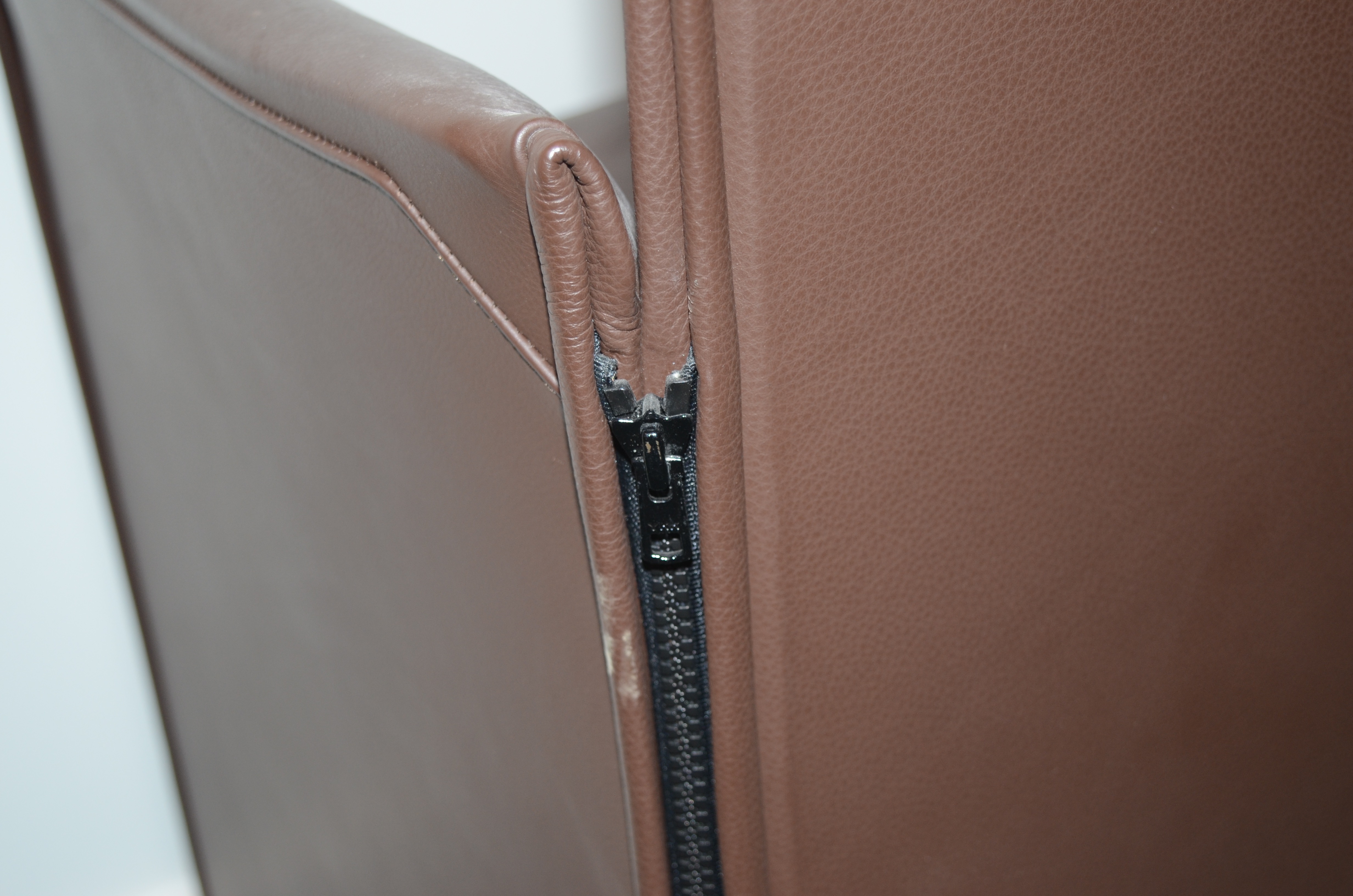 Modernist Style Brown Leather Armchair by Cassina