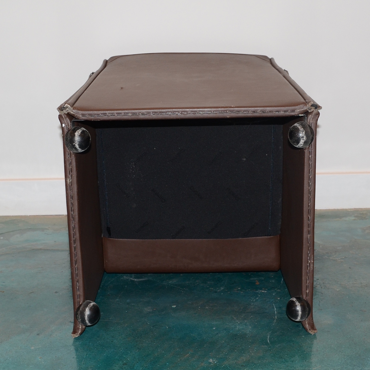 Modernist Style Brown Leather Armchair by Cassina