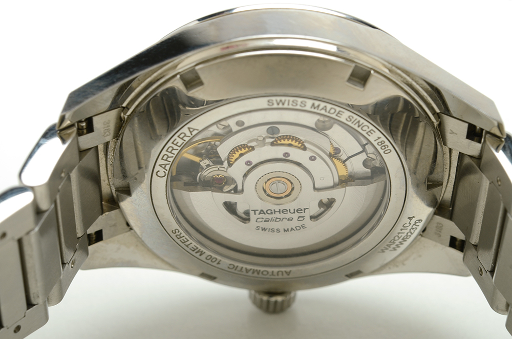 Men's Tag Heuer Carrera Date 39 mm Calibre 5 Grey Steel Automatic