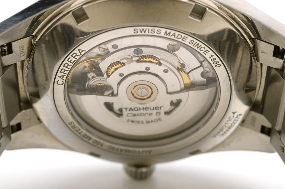 Men's Tag Heuer Carrera Date 39 mm Calibre 5 Grey Steel Automatic