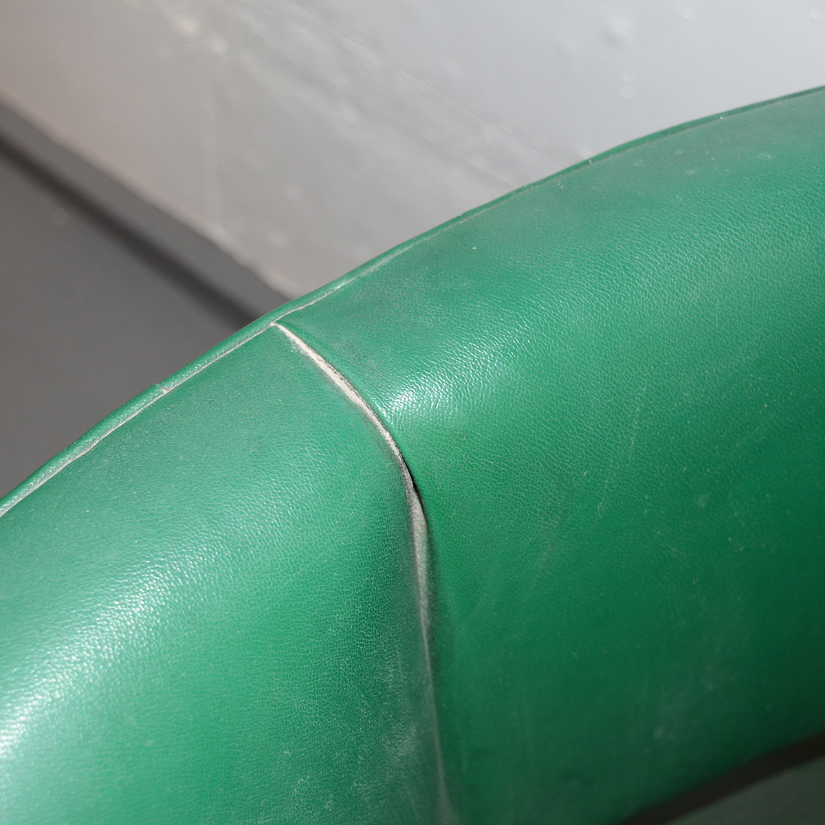 Vintage Green Leather Armchair