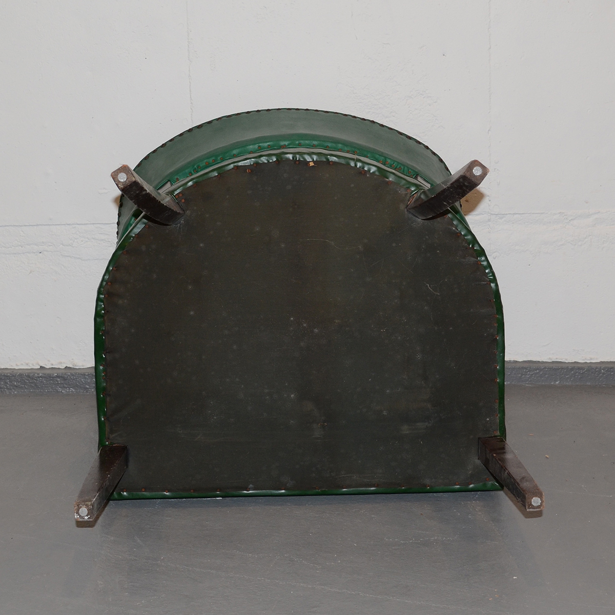 Vintage Green Leather Armchair