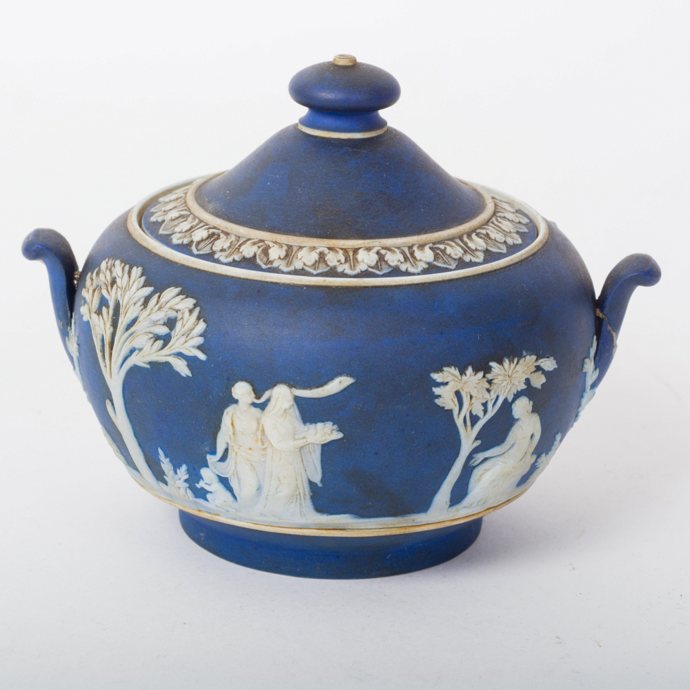 Vintage Wedgwood Jasperware Cream Pitcher and Sugar Bowl