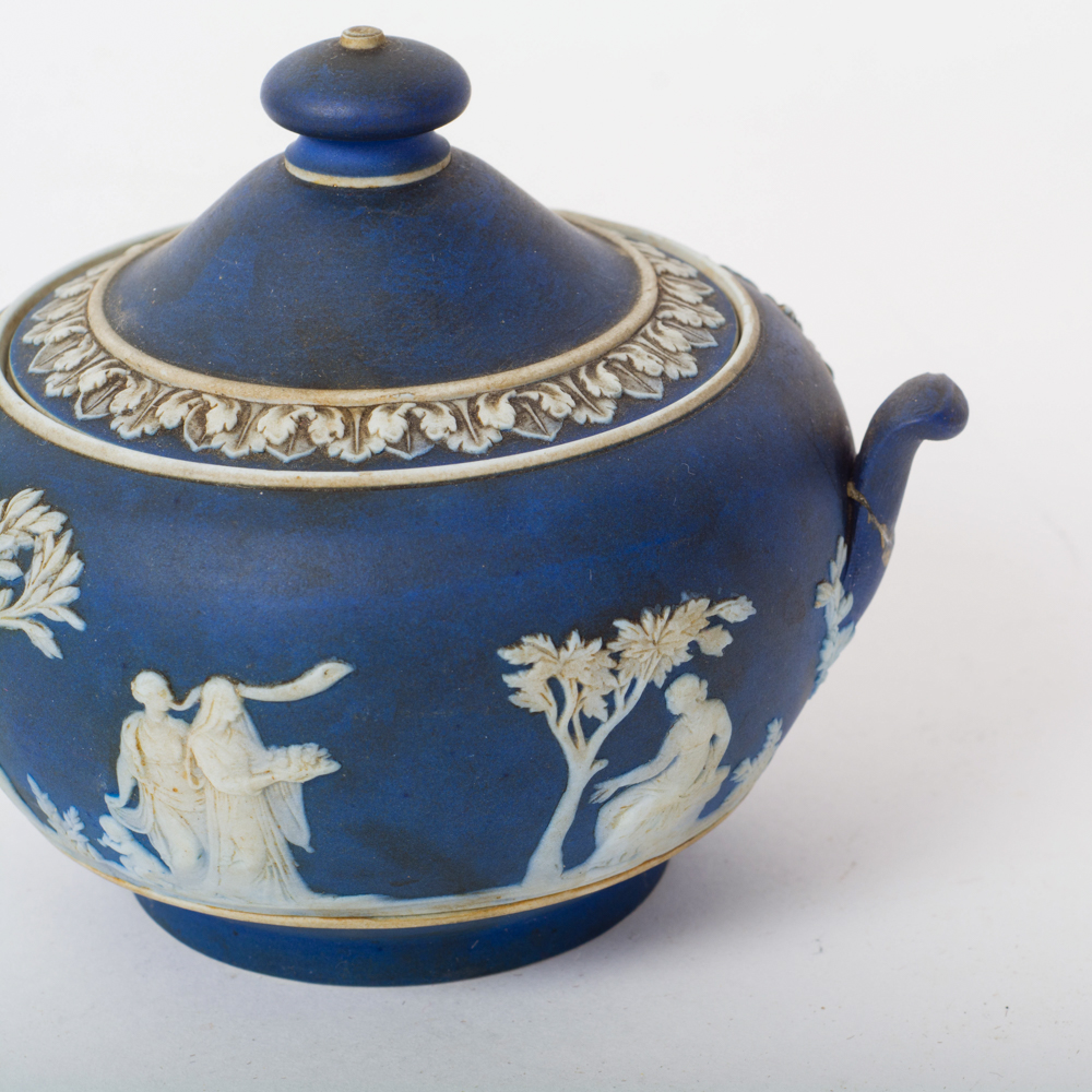 Vintage Wedgwood Jasperware Cream Pitcher and Sugar Bowl