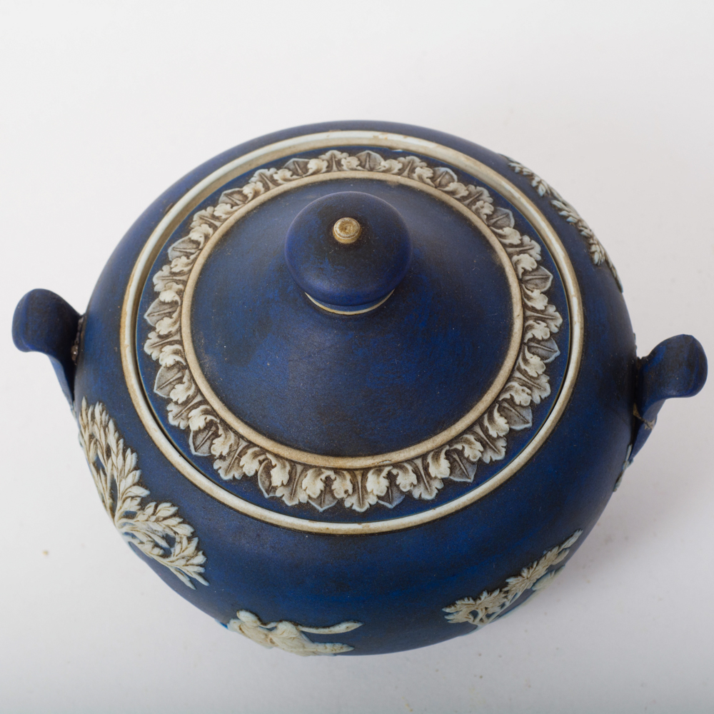 Vintage Wedgwood Jasperware Cream Pitcher and Sugar Bowl