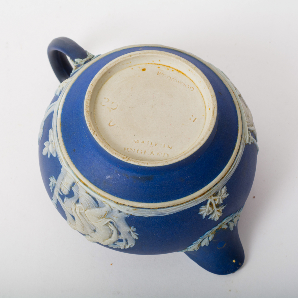 Vintage Wedgwood Jasperware Cream Pitcher and Sugar Bowl