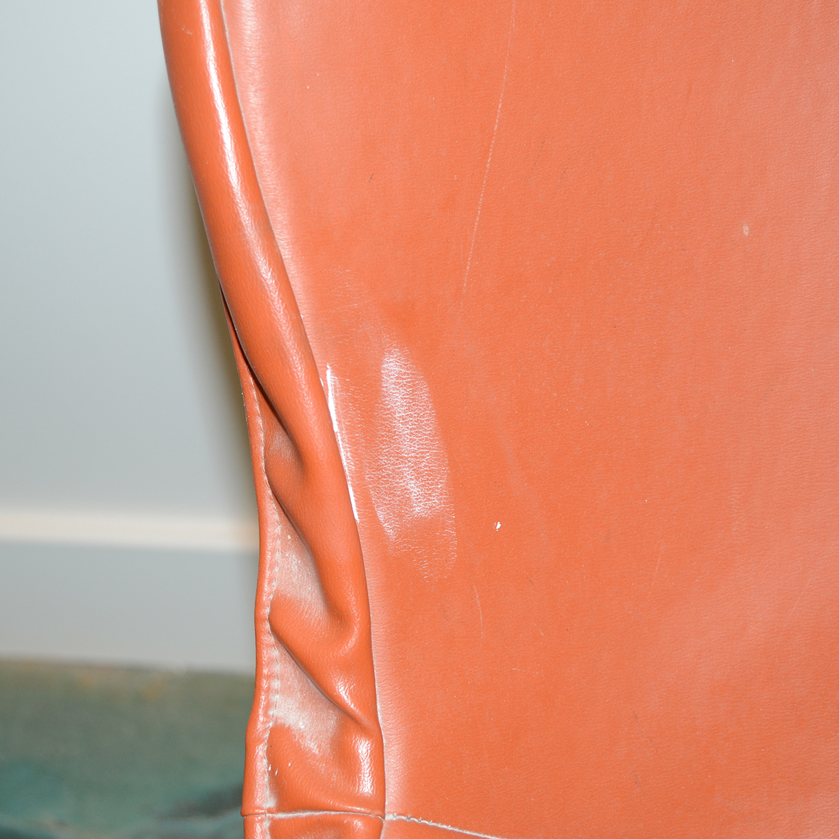 Metal and Leather Side Chair by Harry Bertoia for Knoll