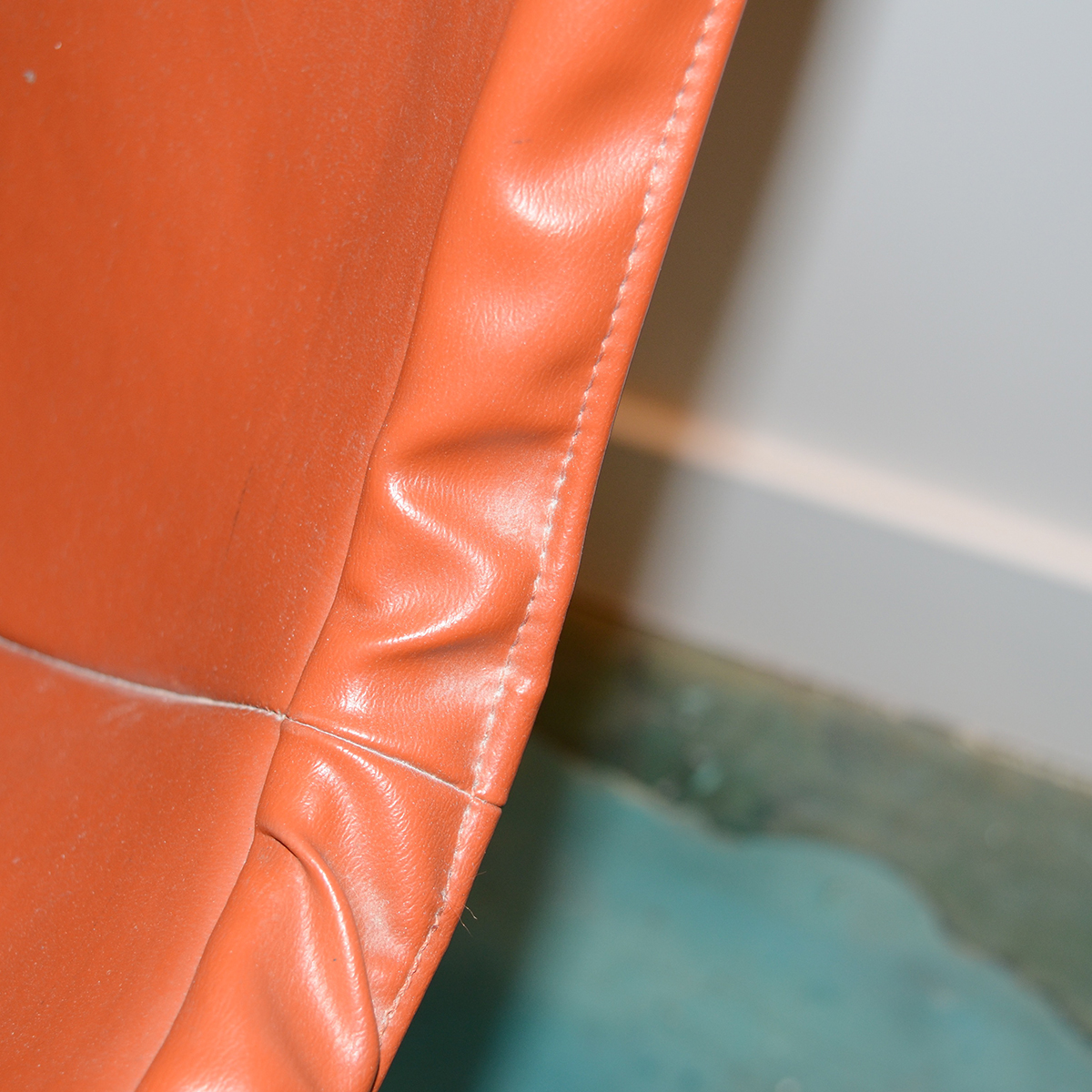 Metal and Leather Side Chair by Harry Bertoia for Knoll