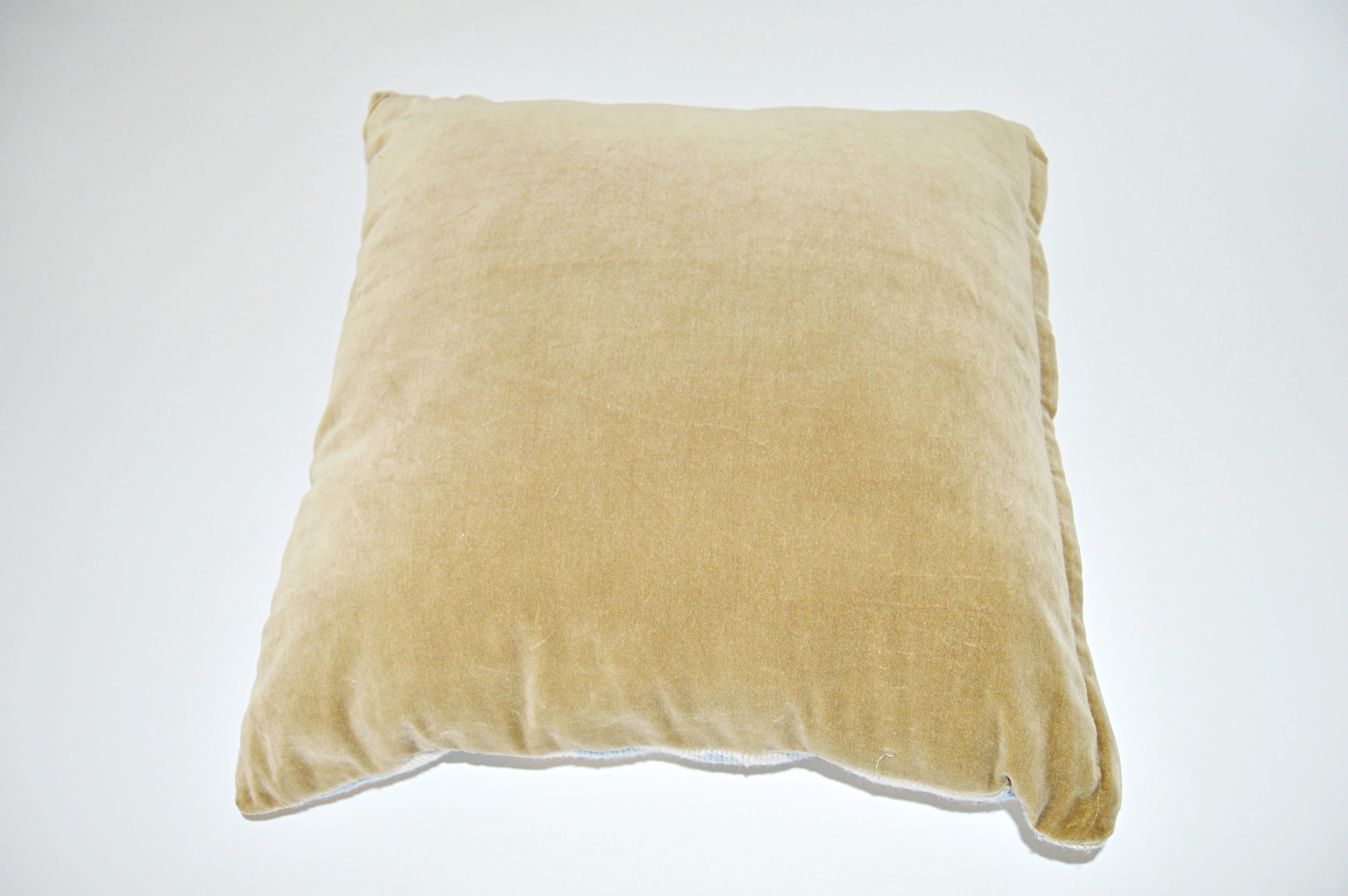 Coral Needlepoint Stool and Pillows