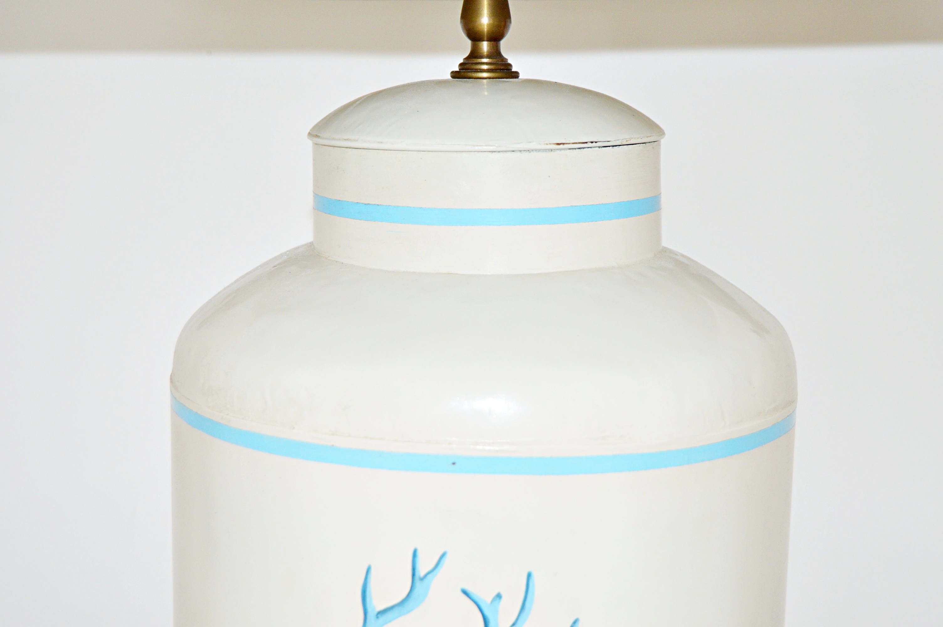 Tea Caddy Tole Lamp by JM PIers