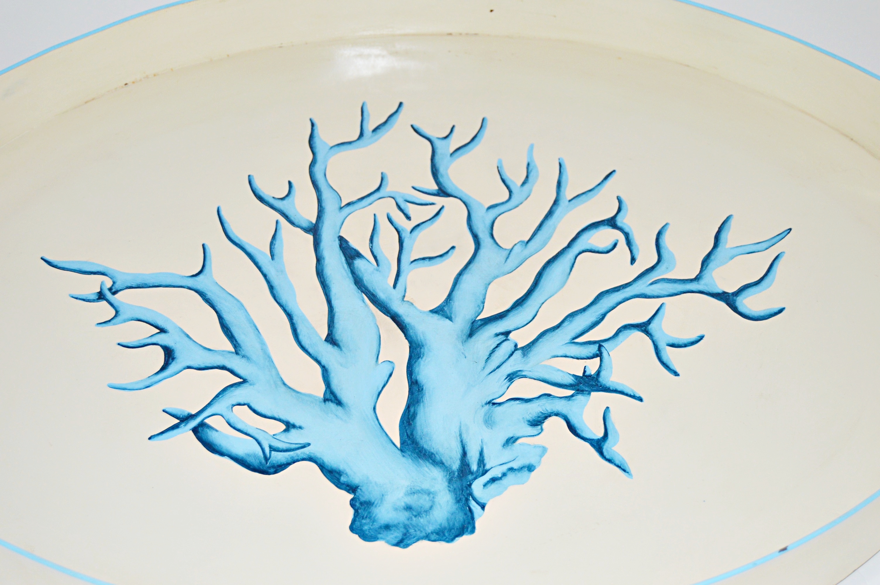 JM Piers Coral Tole Tray