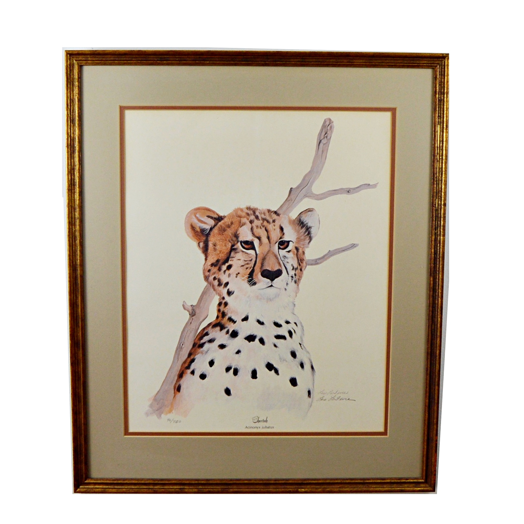 Les LeFevre Limited Edition Offset Lithograph "Cheetah"