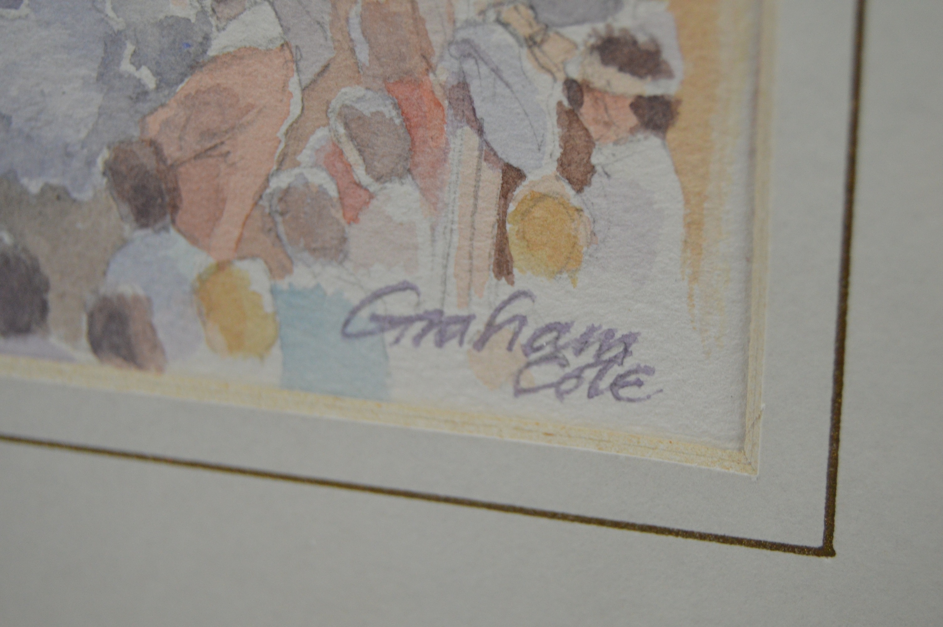 Graham Cole Watercolor "Borg vs. McEnroe"