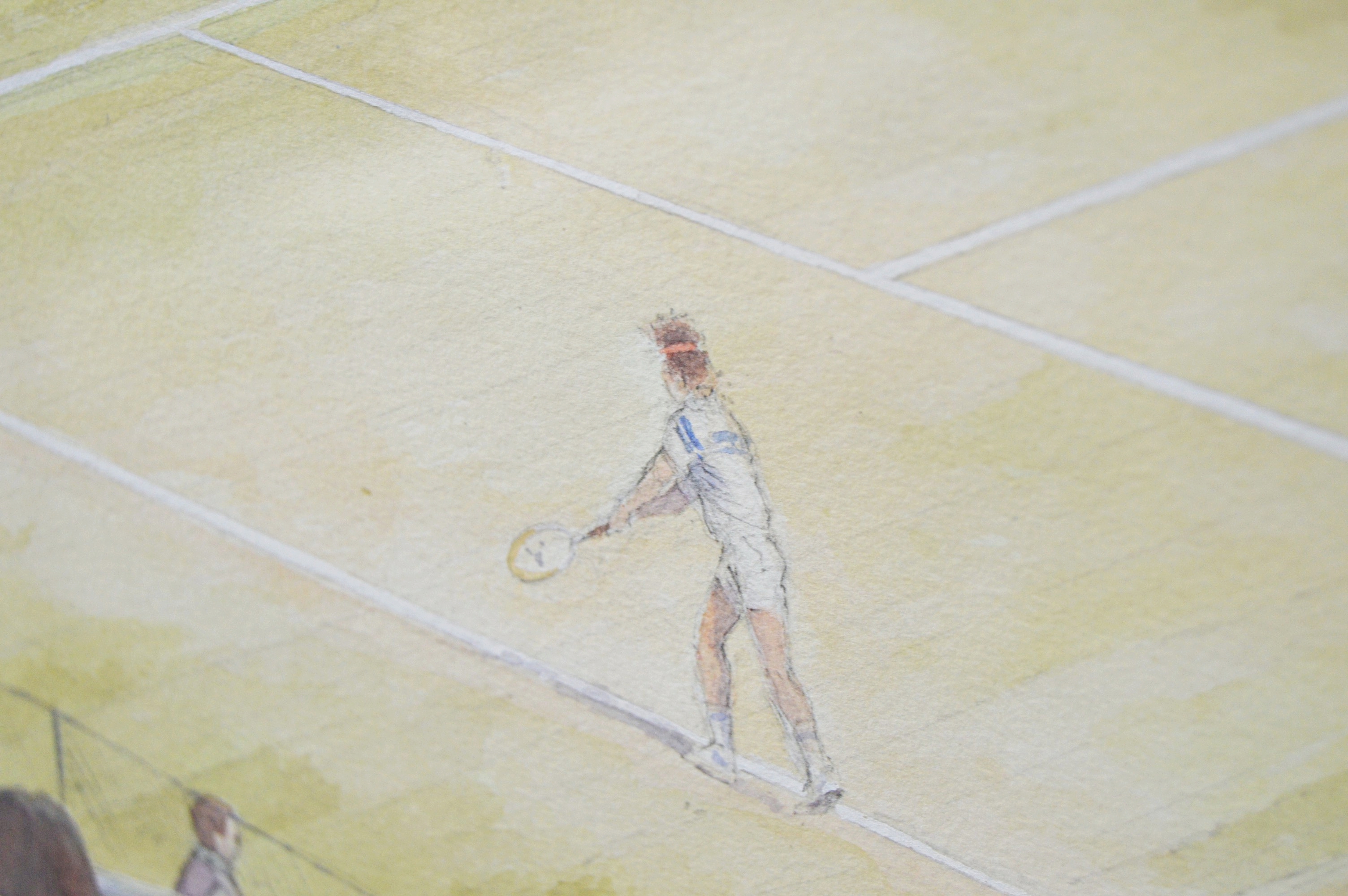Graham Cole Watercolor "Borg vs. McEnroe"