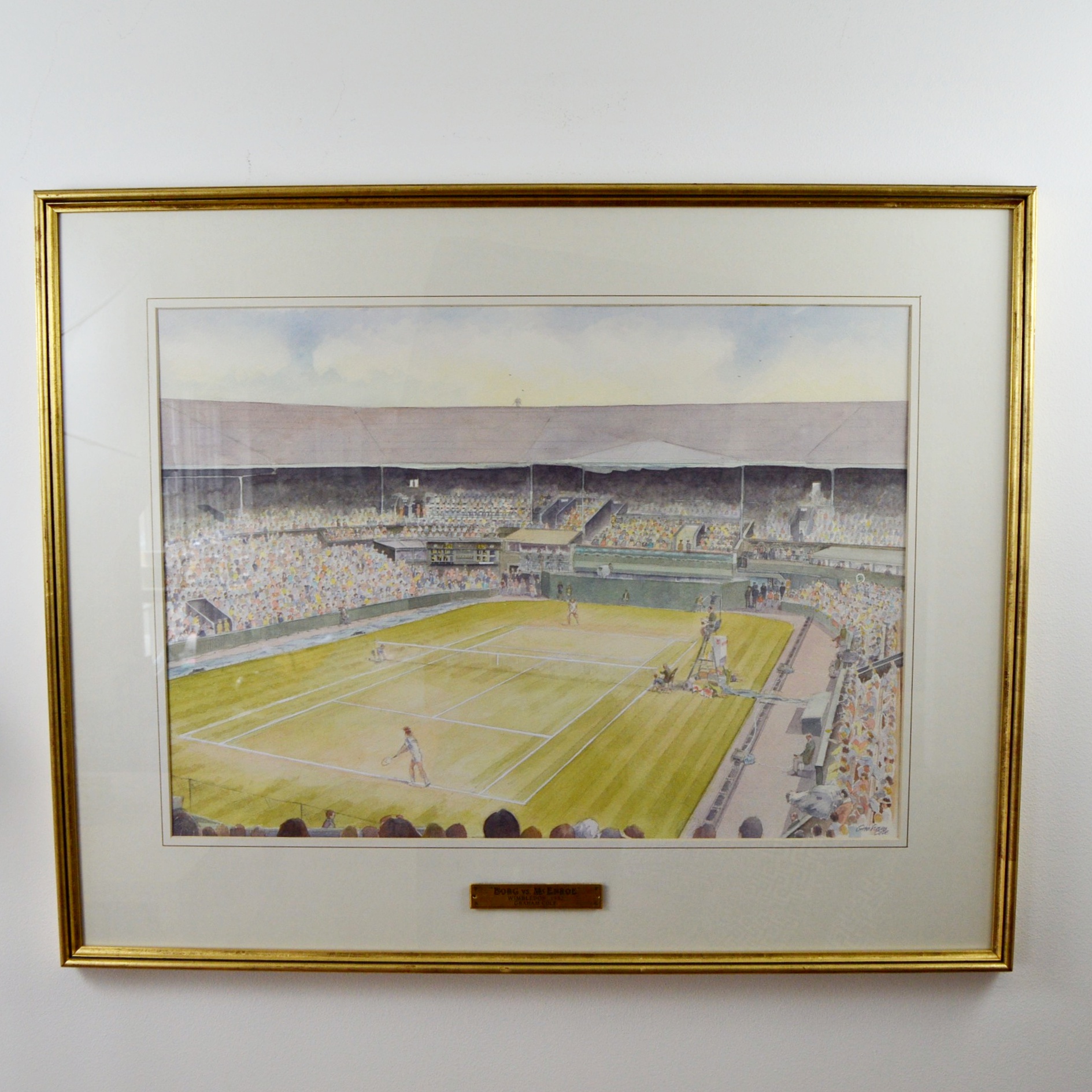 Graham Cole Watercolor "Borg vs. McEnroe"
