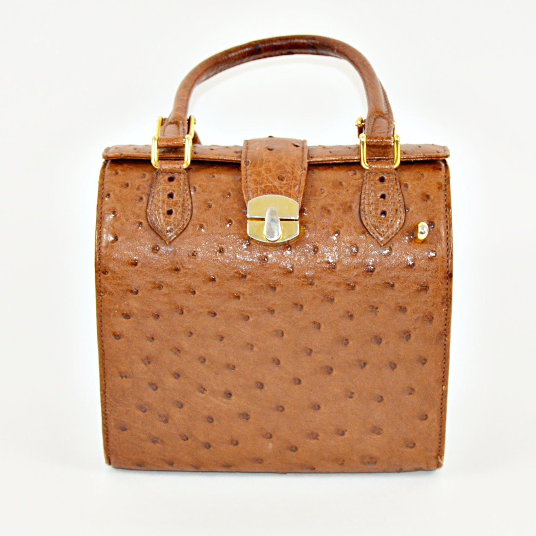 Lorenzi Ostrich Handbag