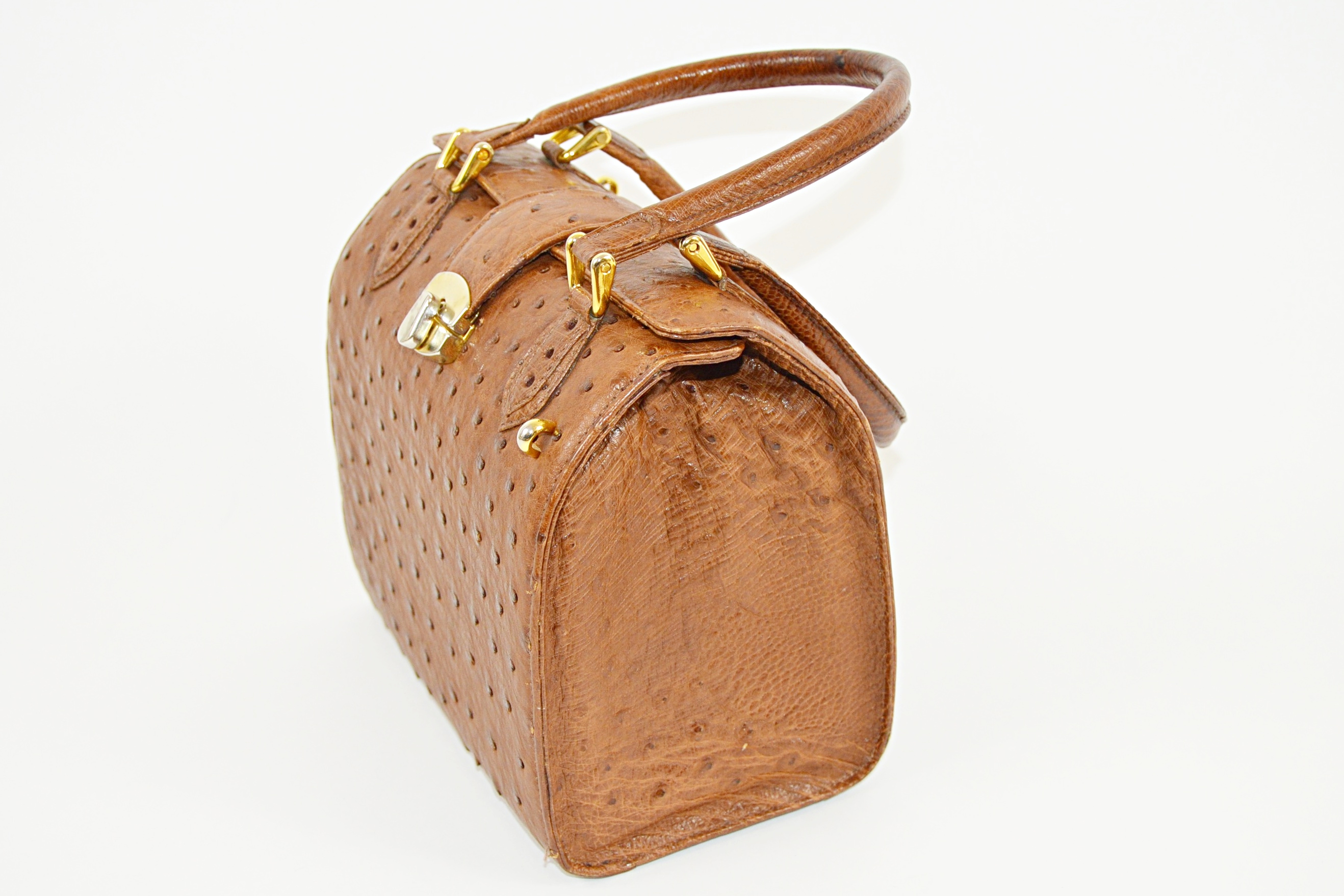 Lorenzi Ostrich Handbag