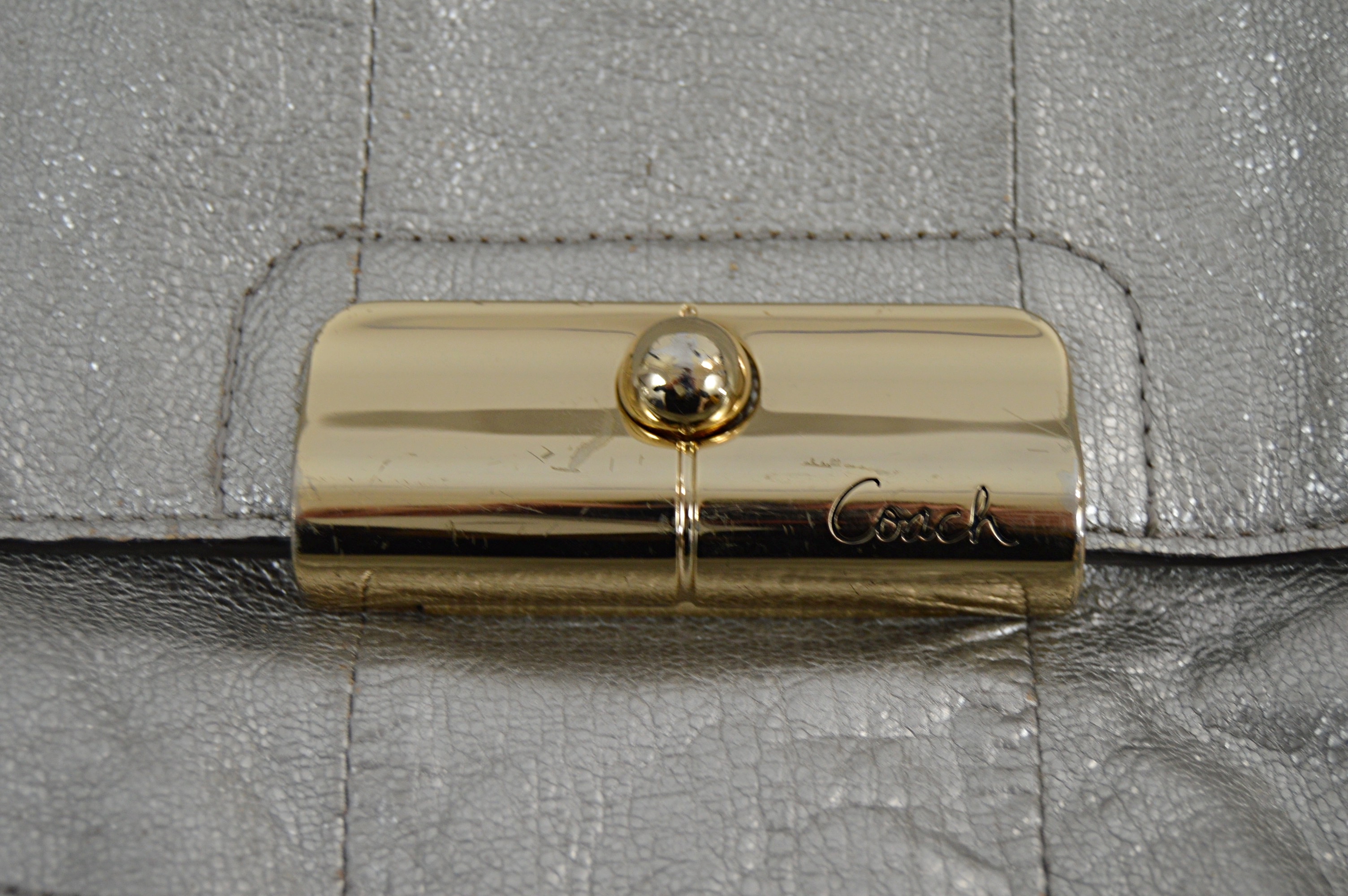 Metallic Coach Shoulder Bag