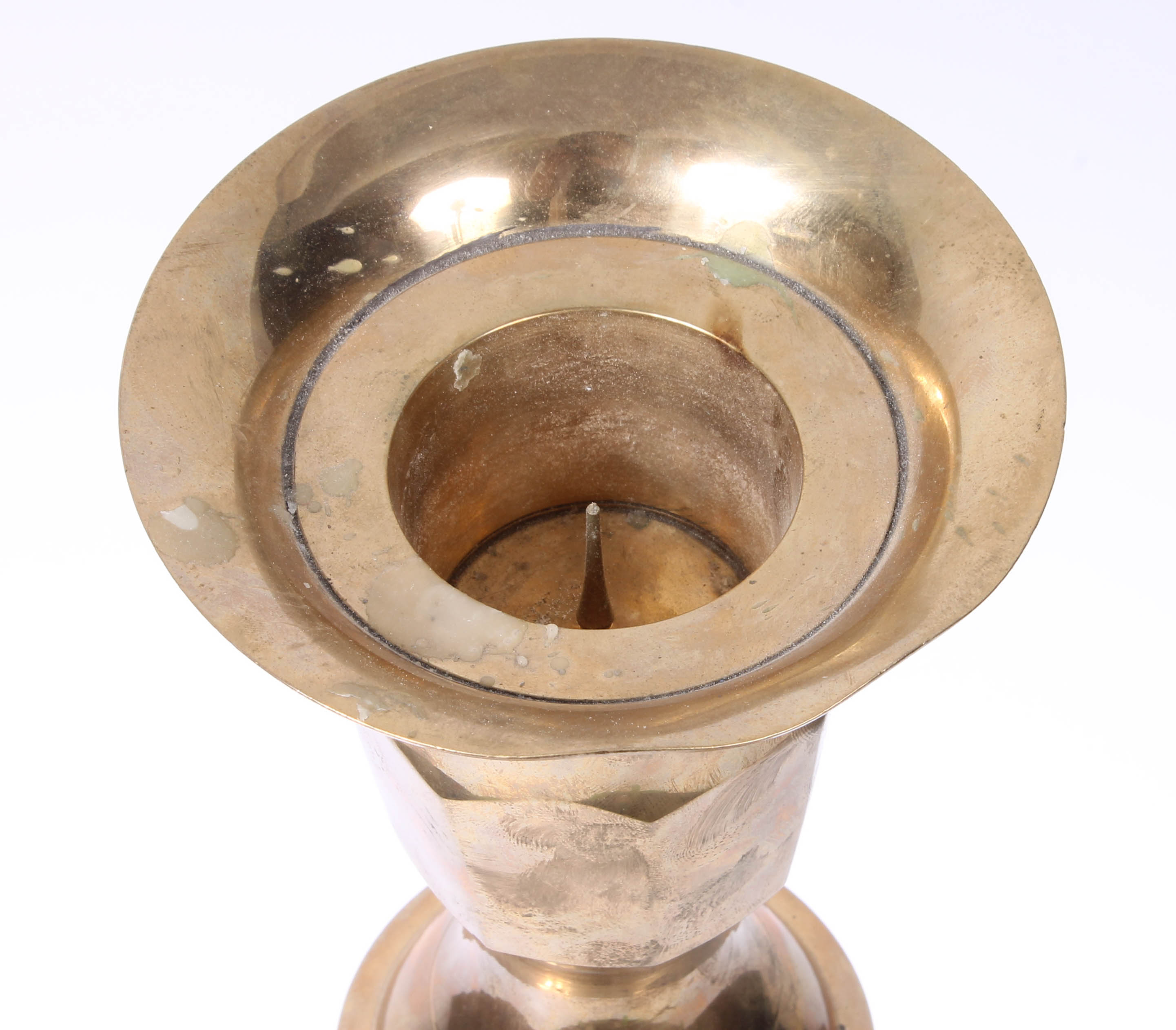 Three Brass Church Candleholders
