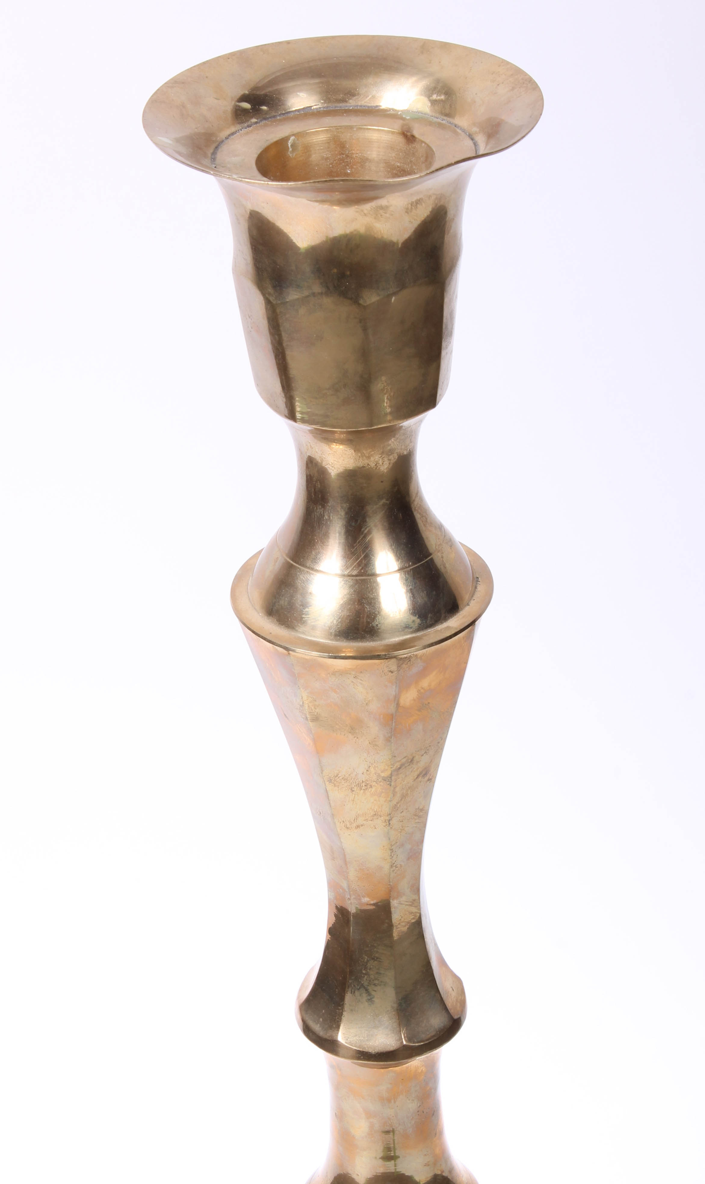 Three Brass Church Candleholders