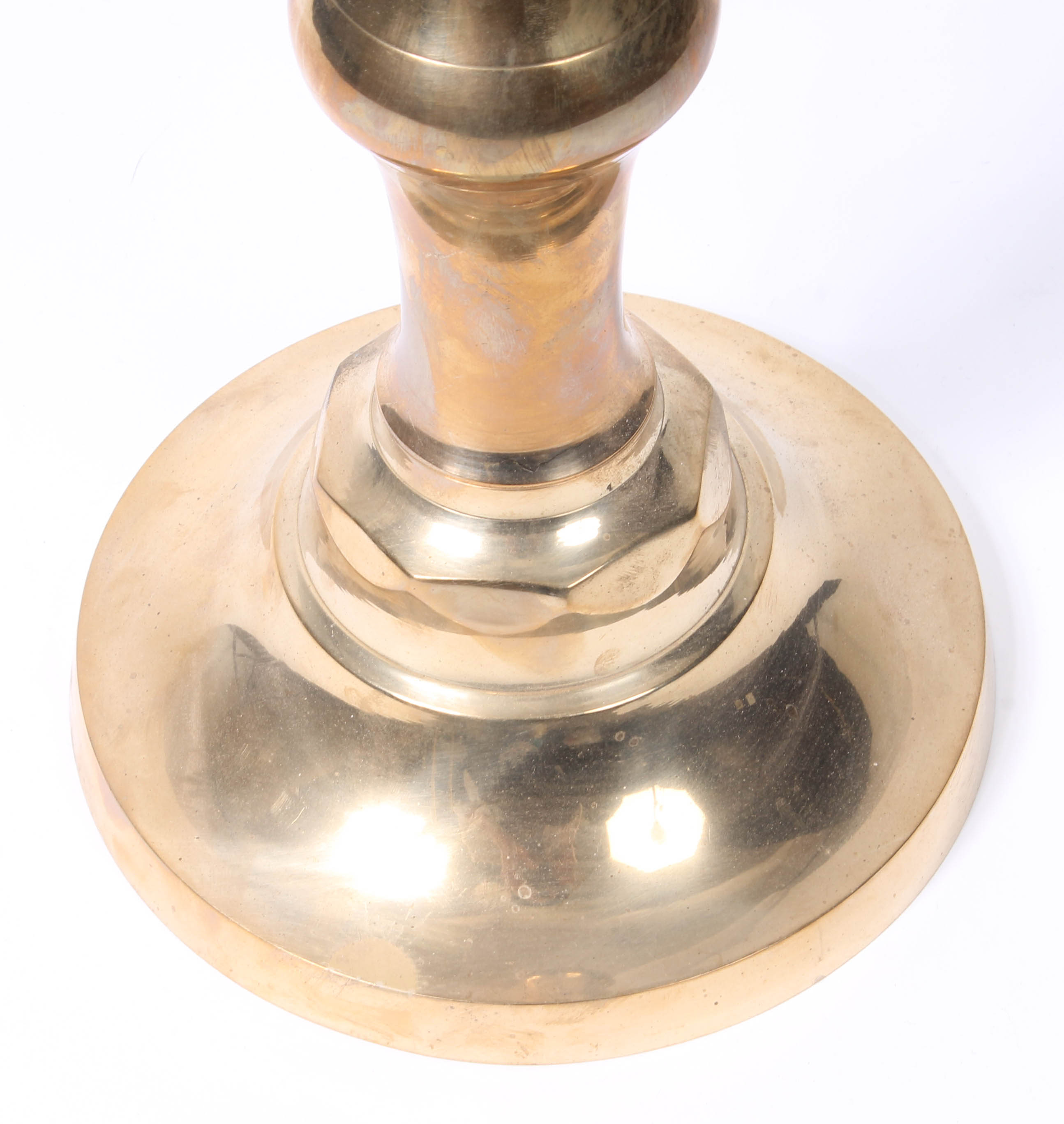 Three Brass Church Candleholders