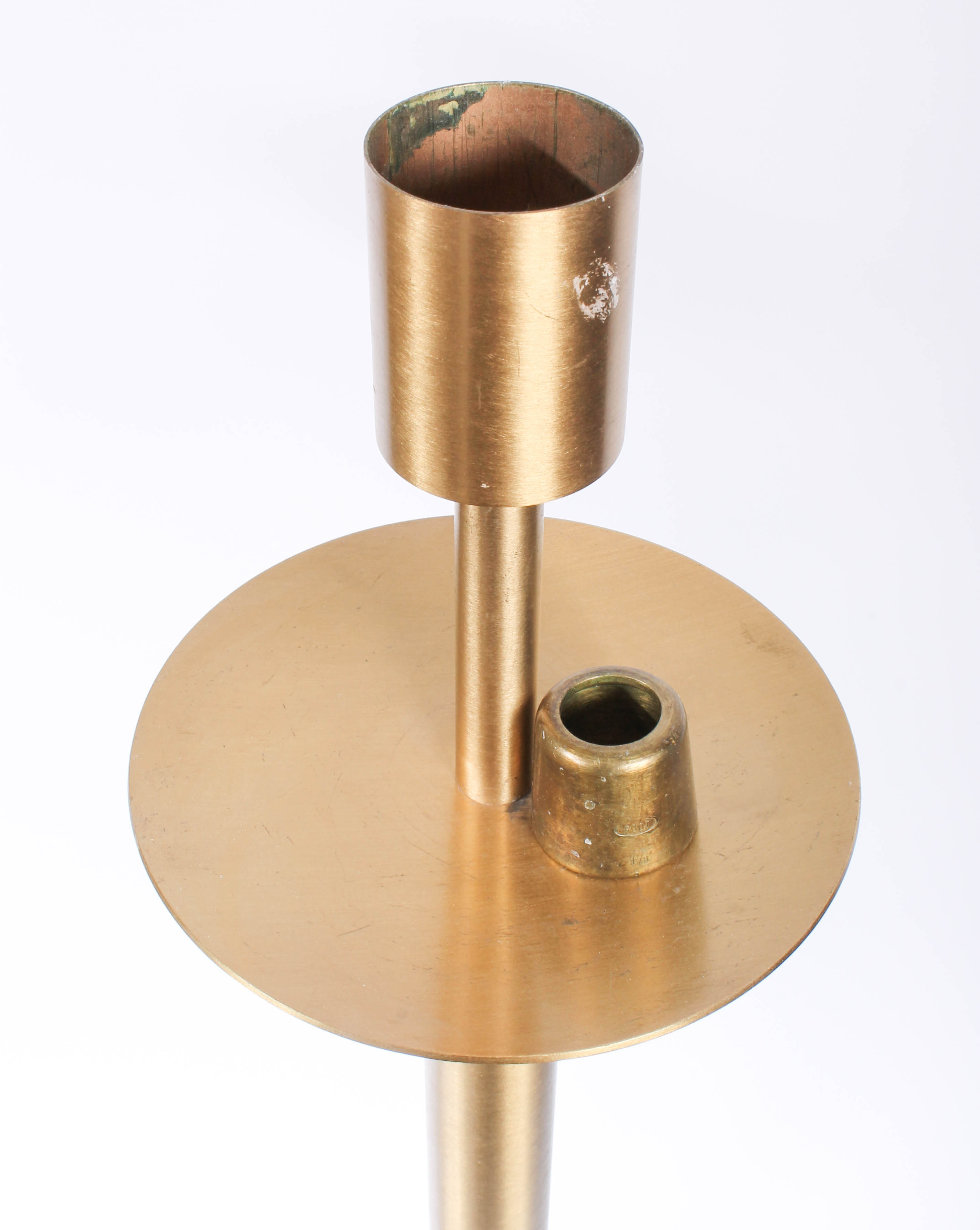 Three Brass Church Candleholders