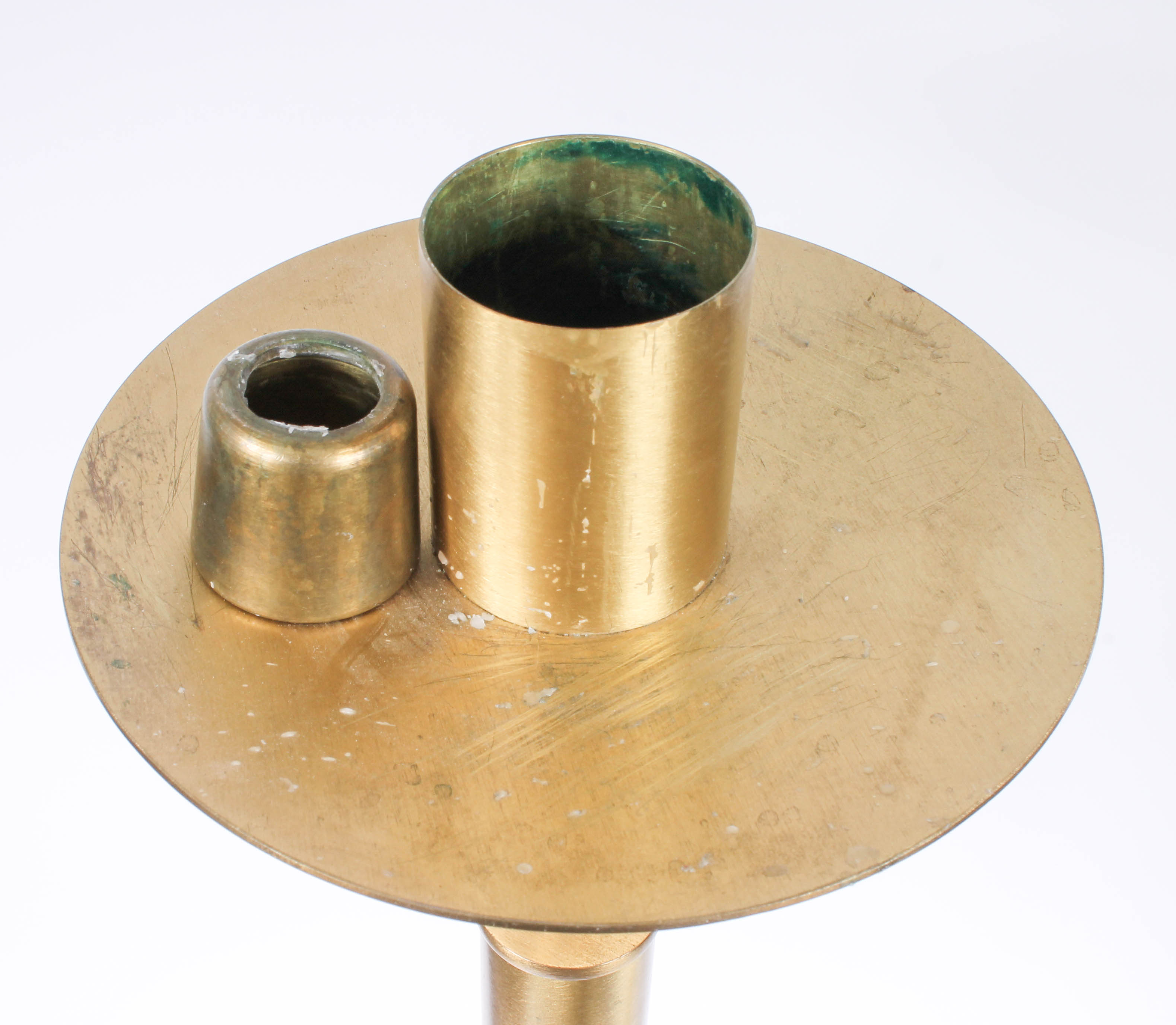 Three Brass Church Candleholders