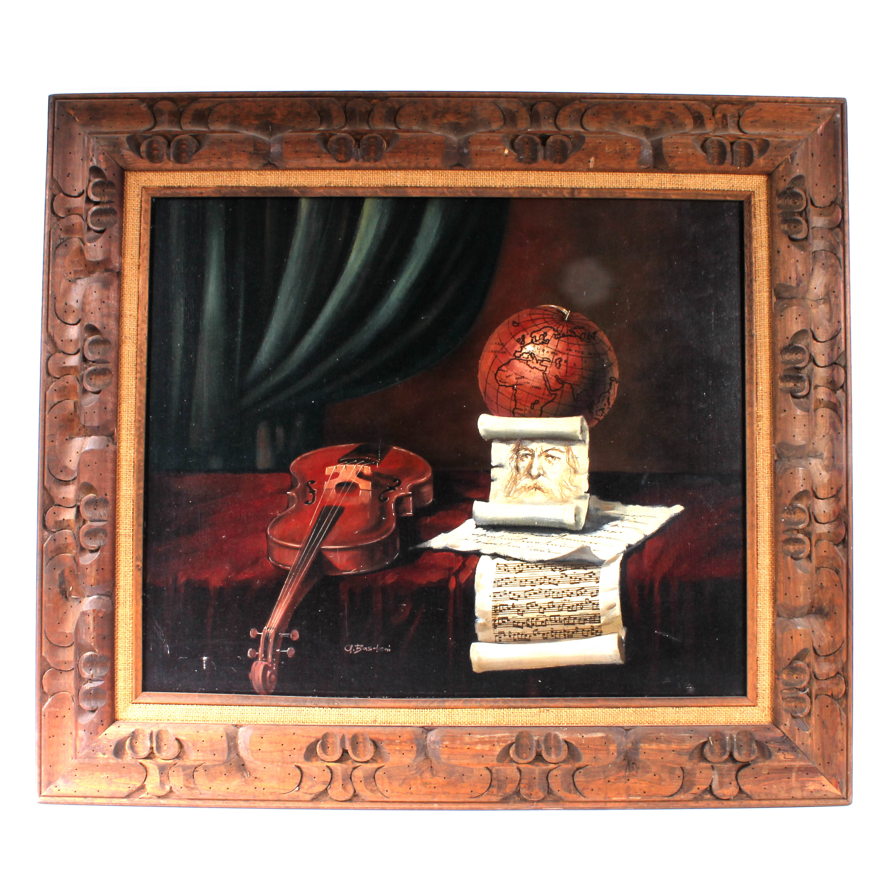 A. Bascheim Original Still Life Oil Painting on Canvas