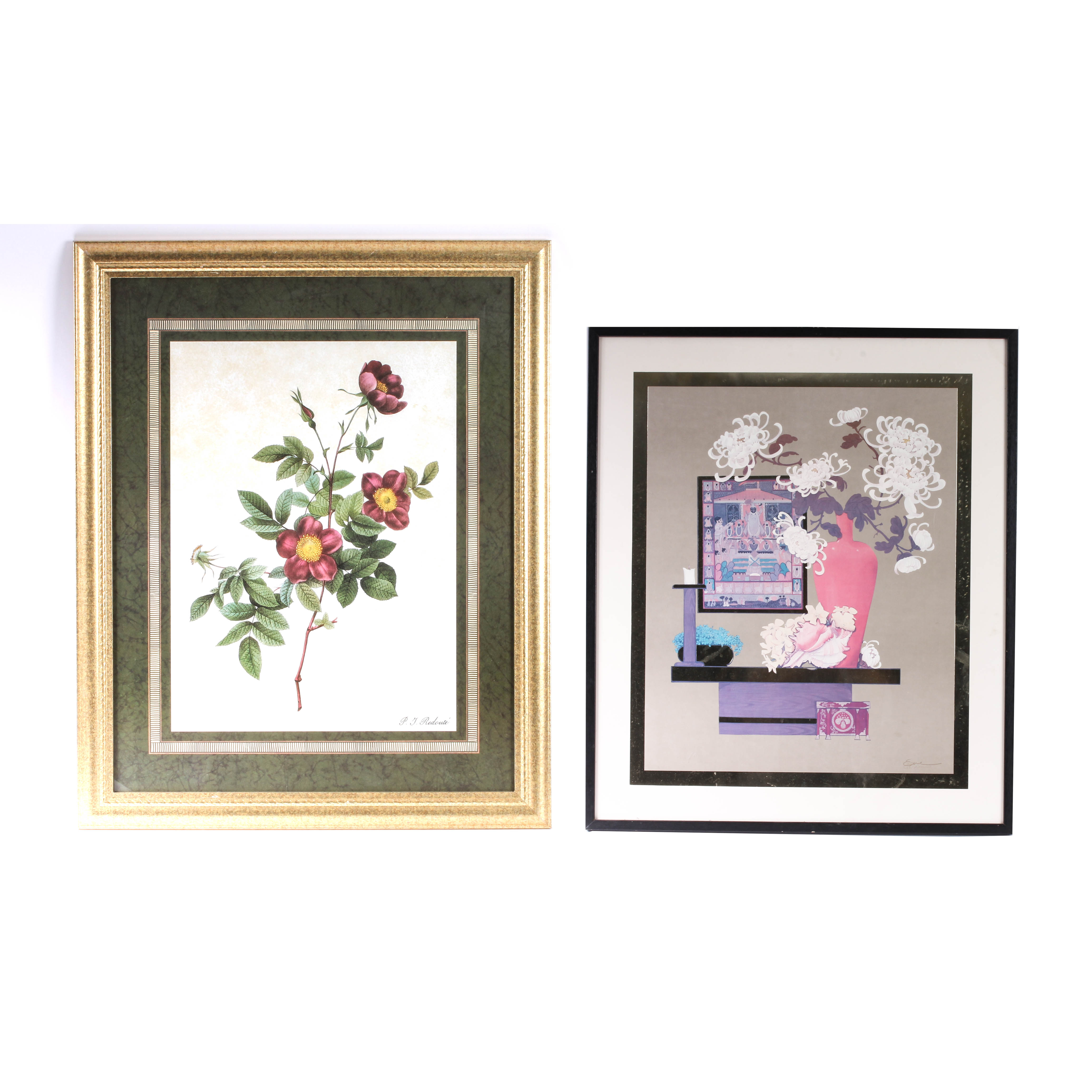 Pair of Floral Framed Prints