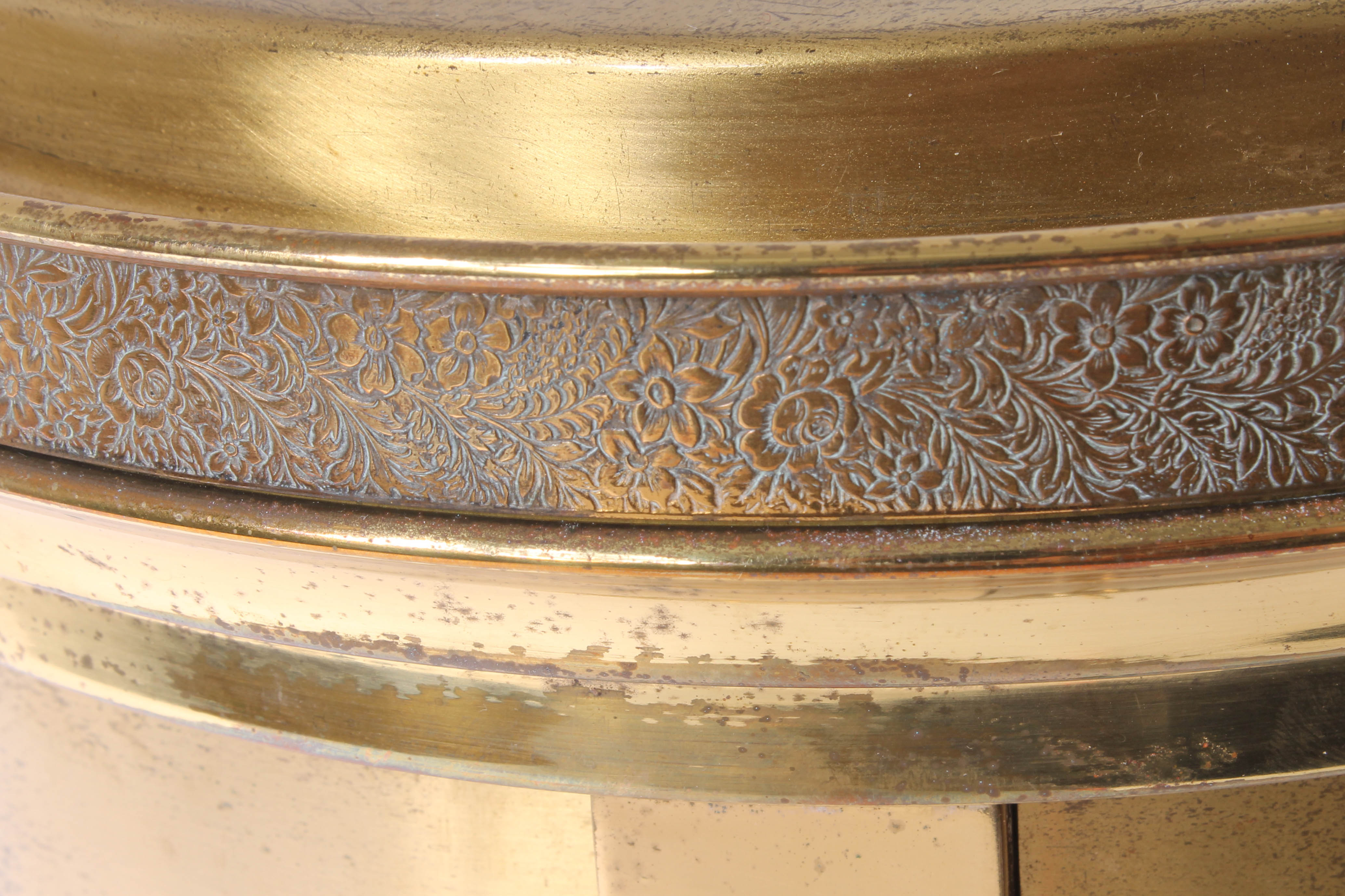 Vintage Brass Storage Cabinet for Catholic Mass