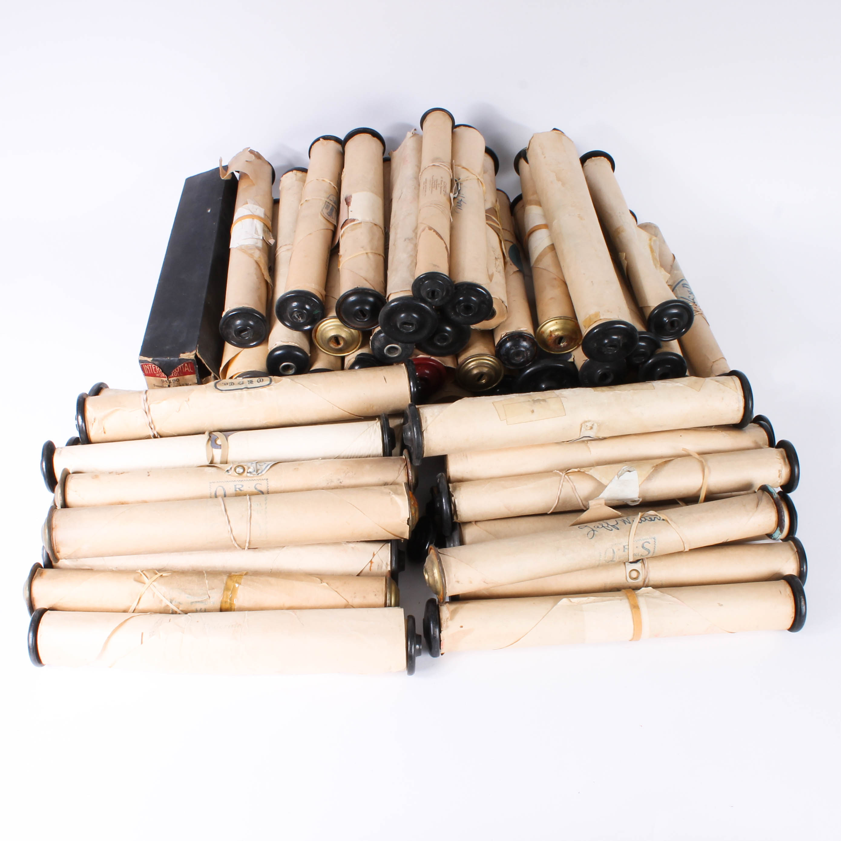 Collection of Vintage 1920s Player Piano Music Rolls