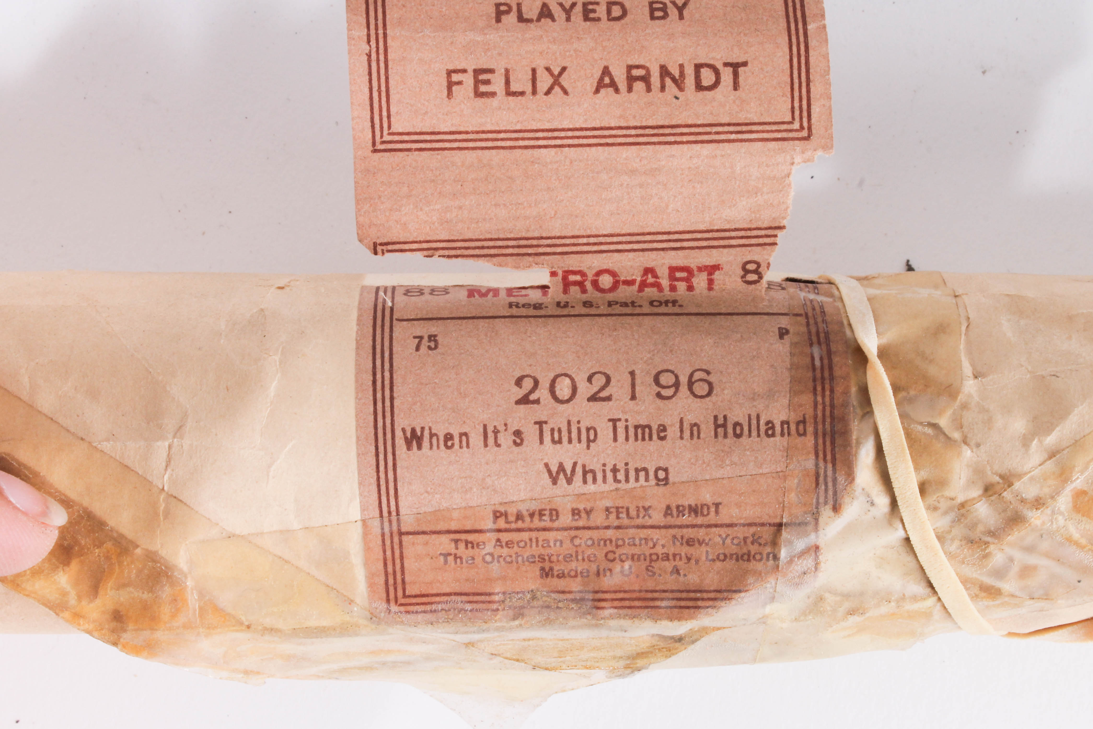 Collection of Vintage 1920s Player Piano Music Rolls