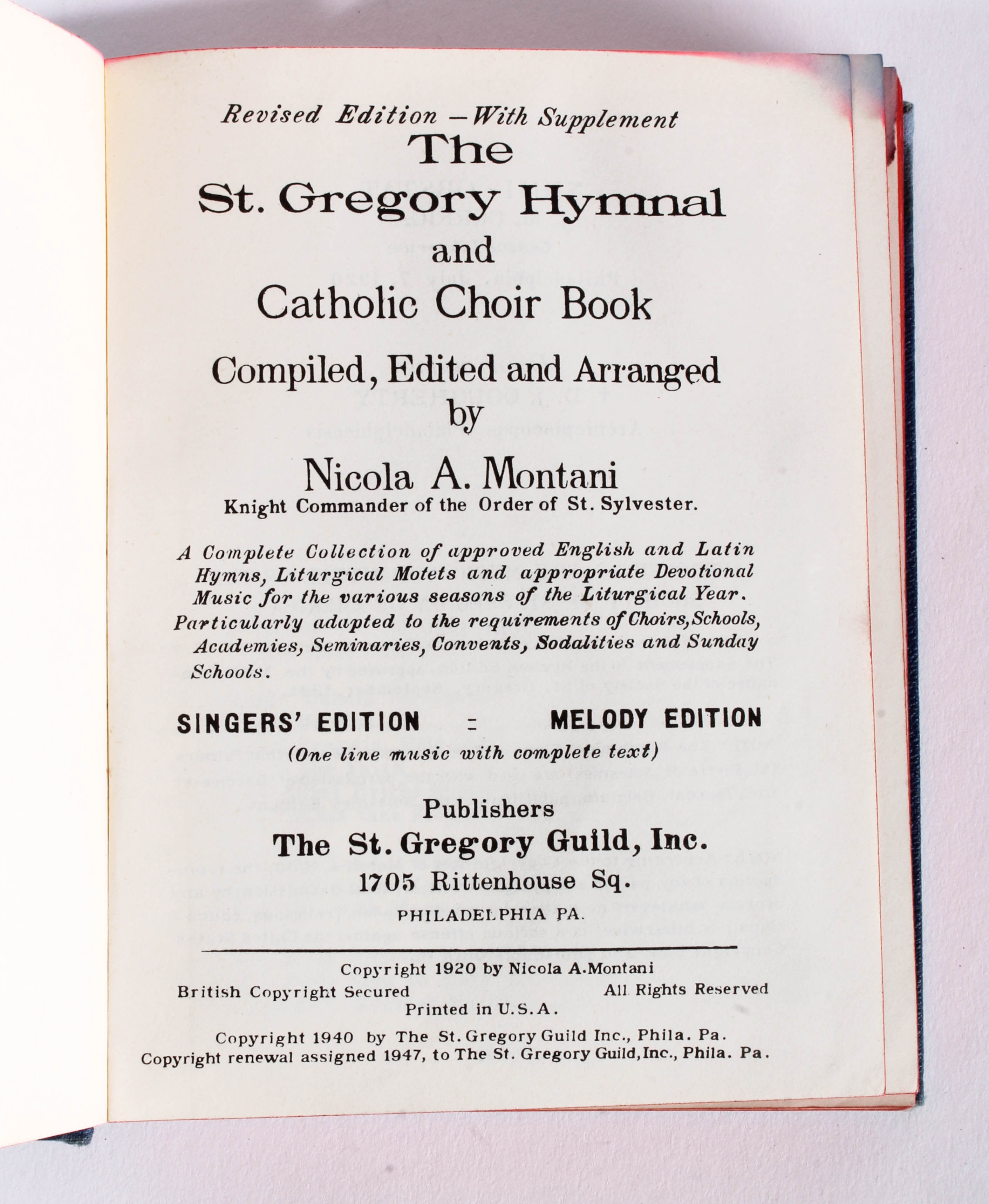 Vintage Bible and Catholic Hymnals