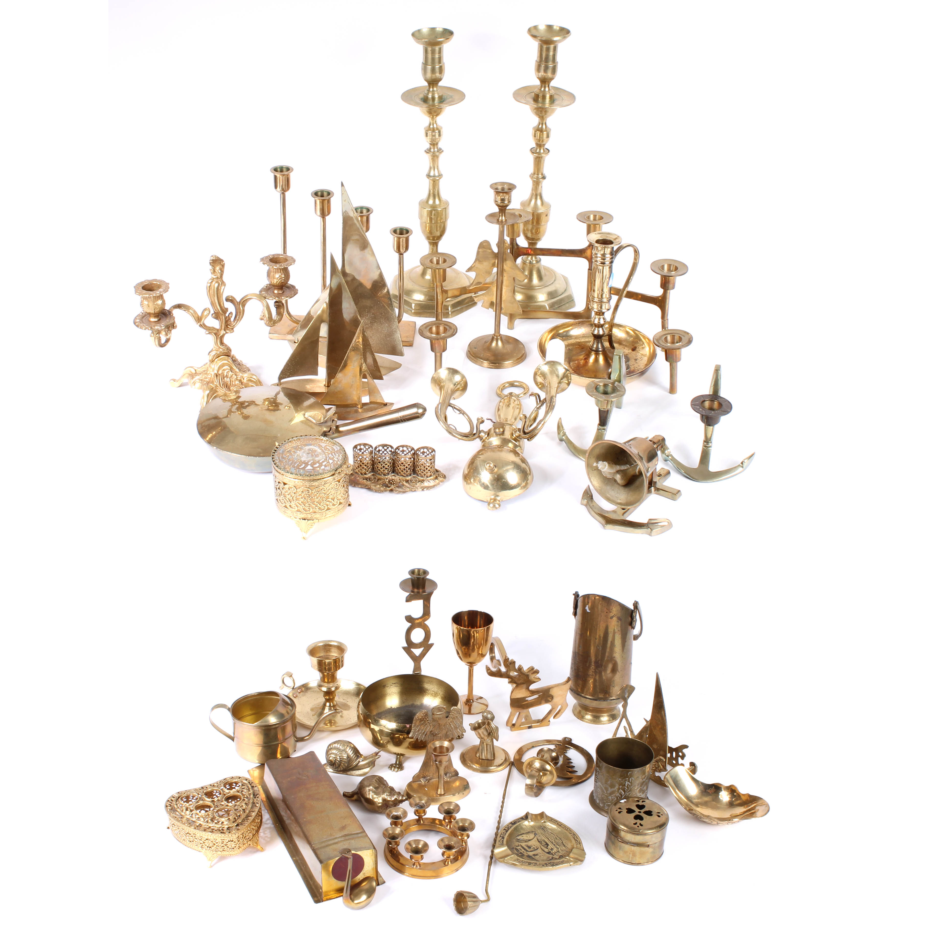 Generous Assortment of Brass Decor