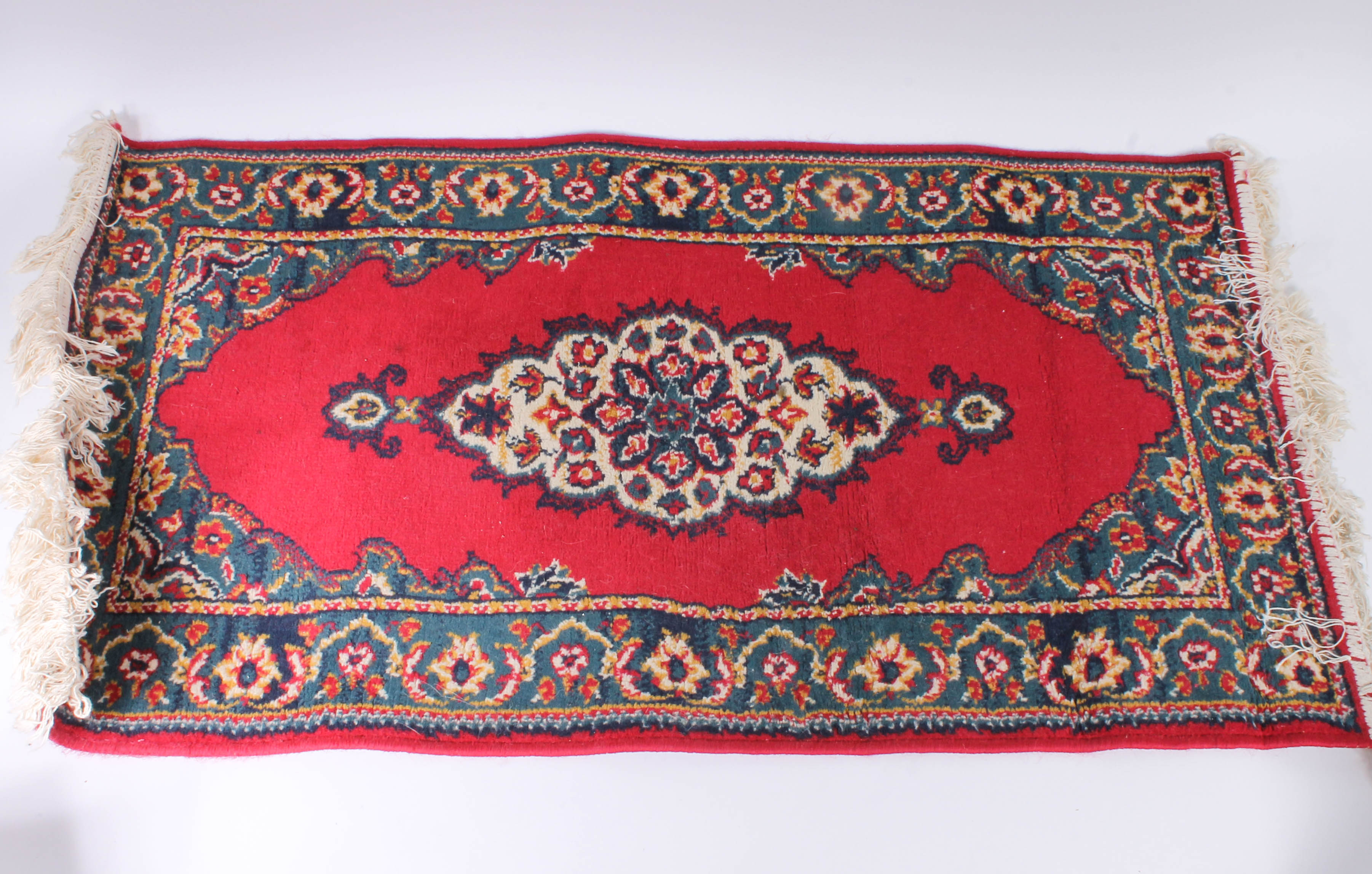 Pair of Power-Loomed Synthetic Accent Rugs