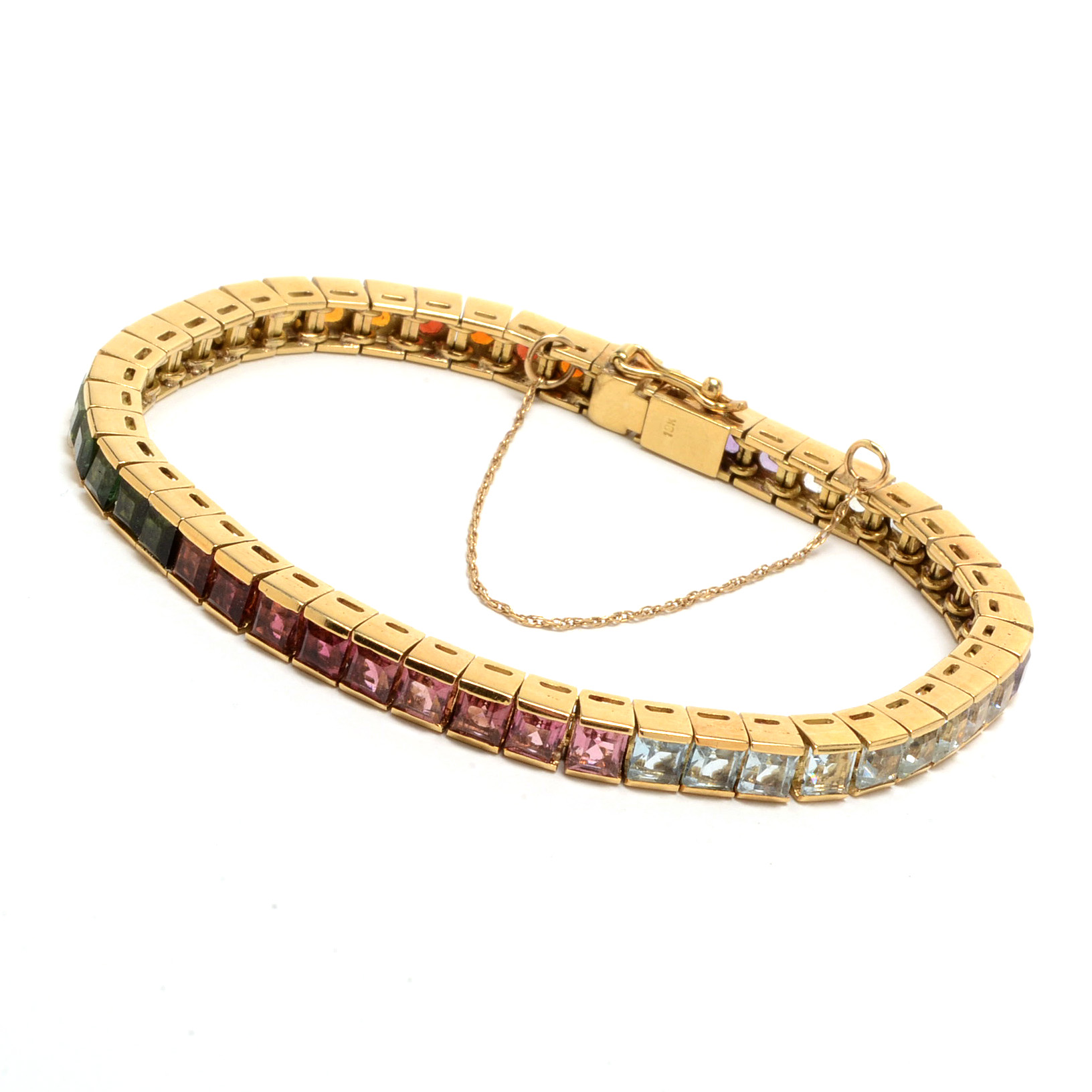 18K Yellow Gold Multi-Stone Bracelet