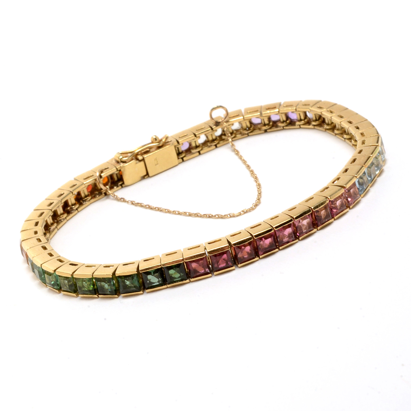 18K Yellow Gold Multi-Stone Bracelet